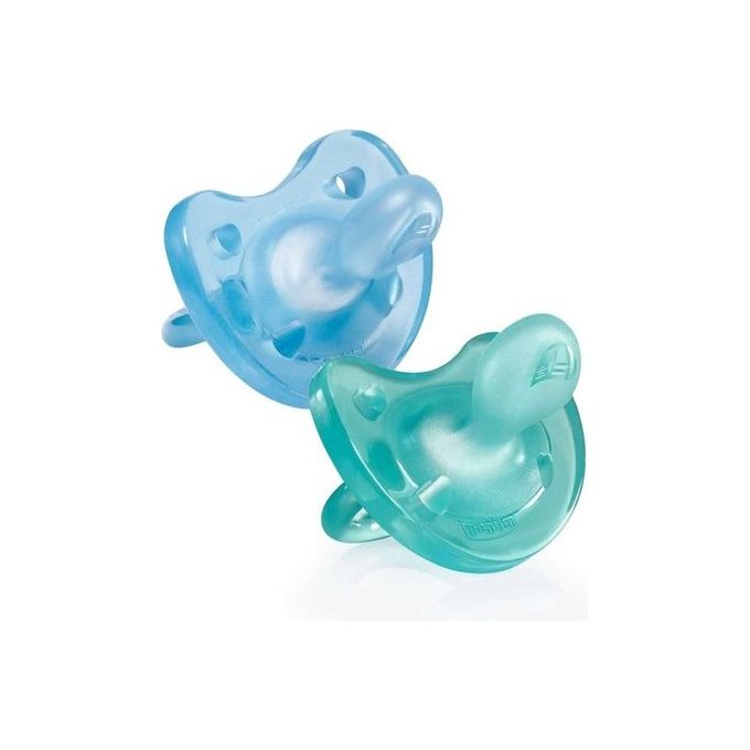 Gommotto bimbo Dual Soft (6-16m) silicone 2 pz PHYSIOFORMA Verde e Azzurro 7308761