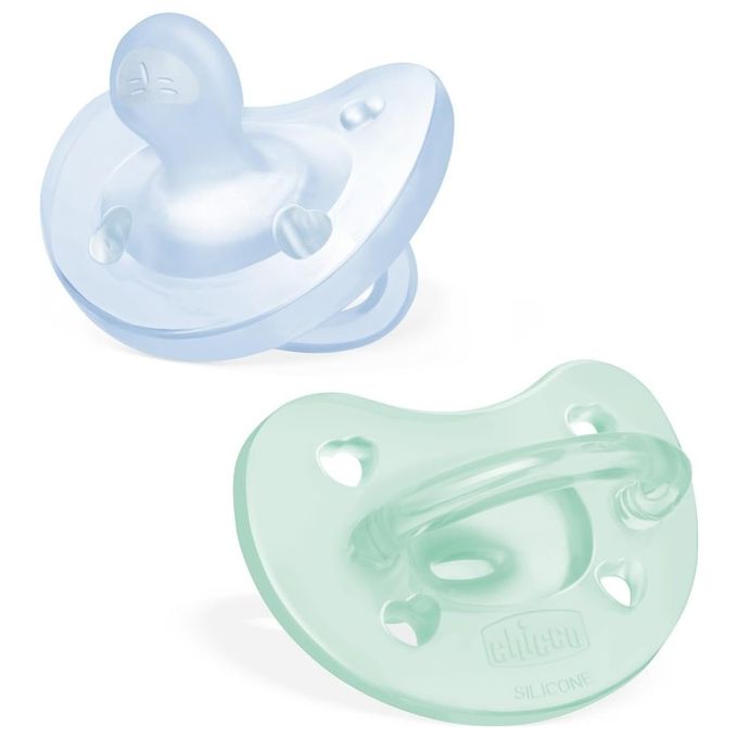 Gommotto bimbo Soft (2-6m) silicone 2 pz PHYSIOFORMA Verde e Azzurro 7308821