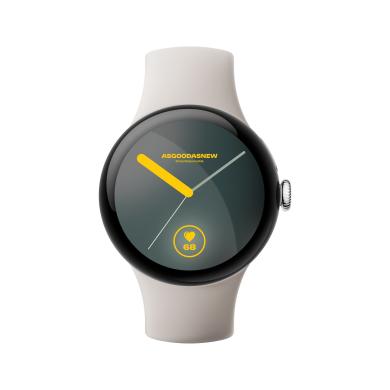 Google Pixel Watch 3 argento lucido 45mm Cinturino Sport grigio creta (Wi-Fi) - Ricondizionato - buono - Grade B