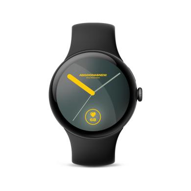 Google Pixel Watch 3 nero opaco 45mm Sportarmband nero ossidiana (LTE) - Ricondizionato - buono - Grade B