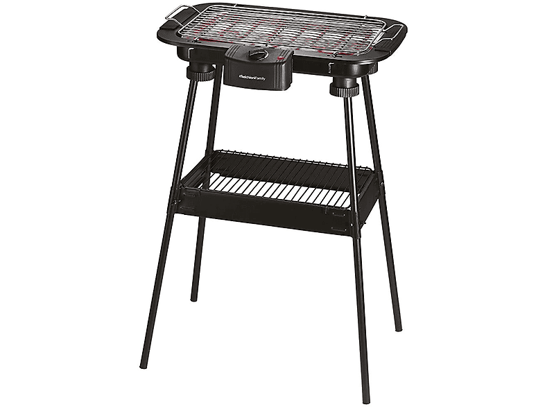 GRIGLIA MELCHIONI FAMILY BBQ2, Elettrico, Potenza 2000 W, Nr. bruciatori 1, Griglia da 38 x 22 cm, Acciaio, NERO