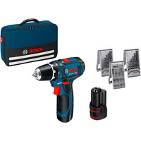 GSR 12V-15 Professional 1300 Giri/min 600 g Nero, Blu, Trapano avvitatore