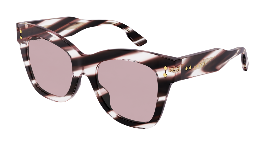Gucci Donna GG1082S 002 Occhiali da sole Acetato Havana Rosa Cat Eye