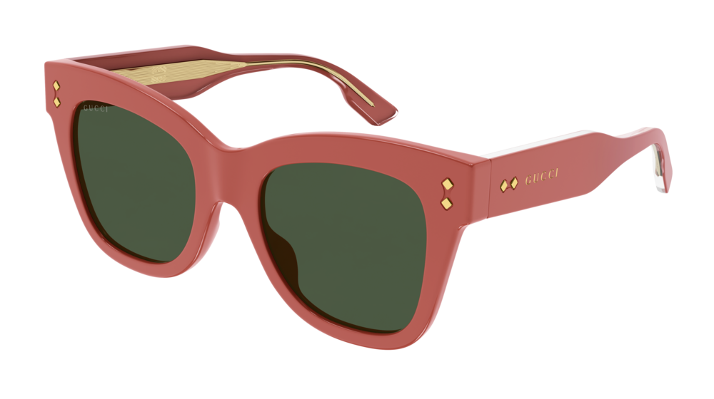 Gucci Donna GG1082S 004 Occhiali da sole Acetato Rosa Verde Cat Eye