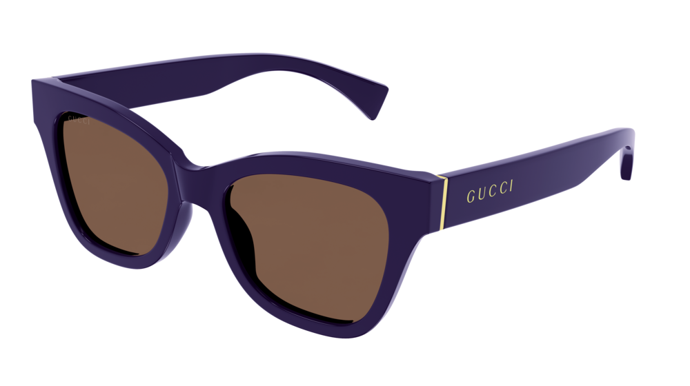 Gucci Donna GG1133S 002 Occhiali da sole Acetato Viola Marrone Cat Eye Normale
