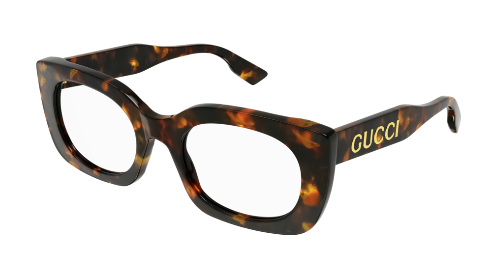 Gucci Donna GG1154O 003 Montature da vista Acetato Havana Squadrata