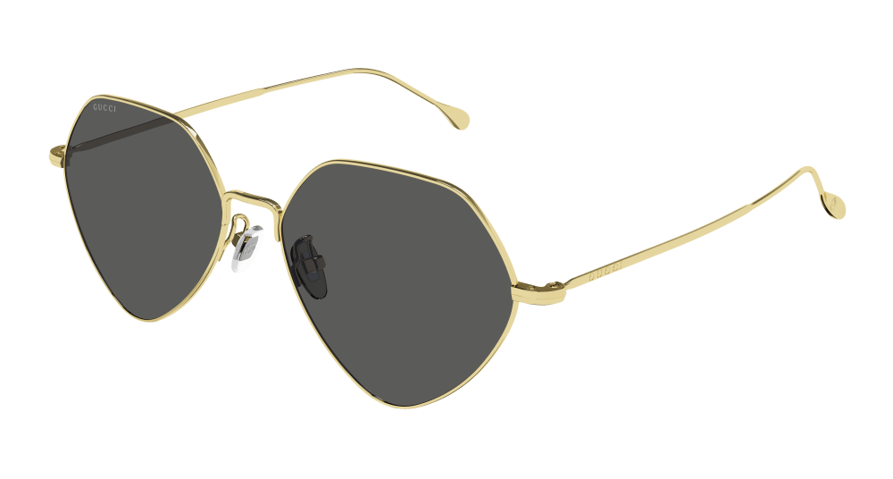 Gucci Donna GG1182S 001 Occhiali da sole Metallo Oro Grigio Geometrica Normale Gucci Donna GG1182S 001 Occhiali da sole Metallo Oro Grigio Geometrica Normale