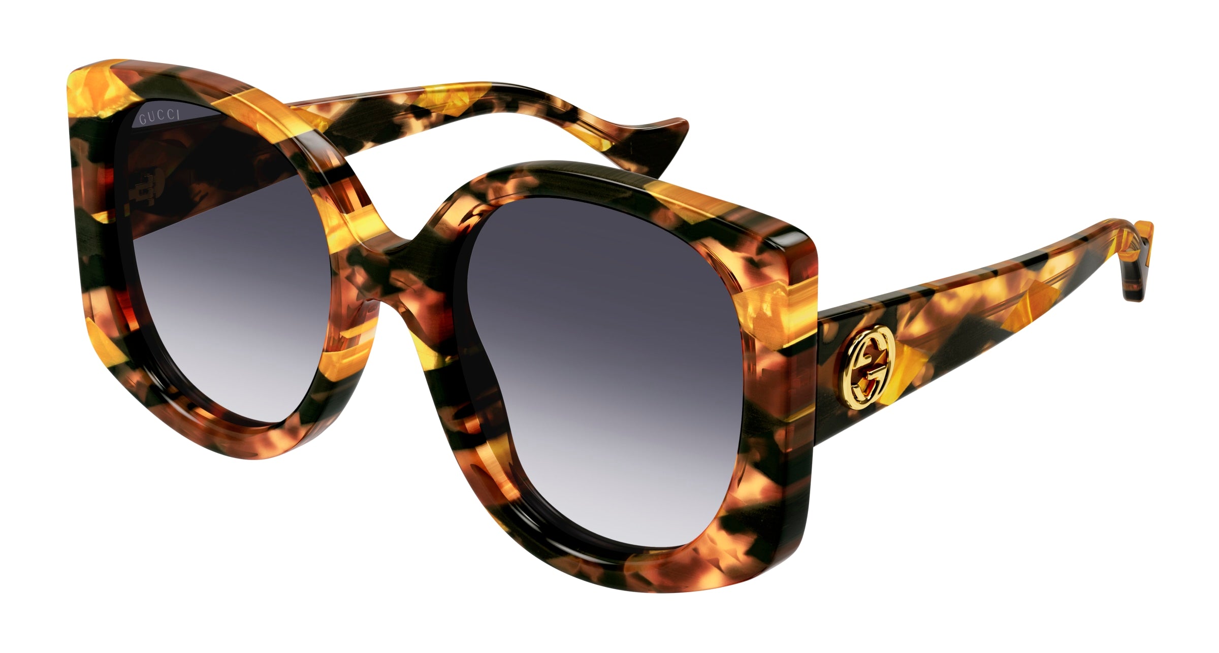 Gucci Donna GG1257S 004 Occhiali da sole Plastica Havana Blu Squadrata Sfumato Gucci Donna GG1257S 004 Occhiali da sole Plastica Havana Blu Squadrata Sfumato