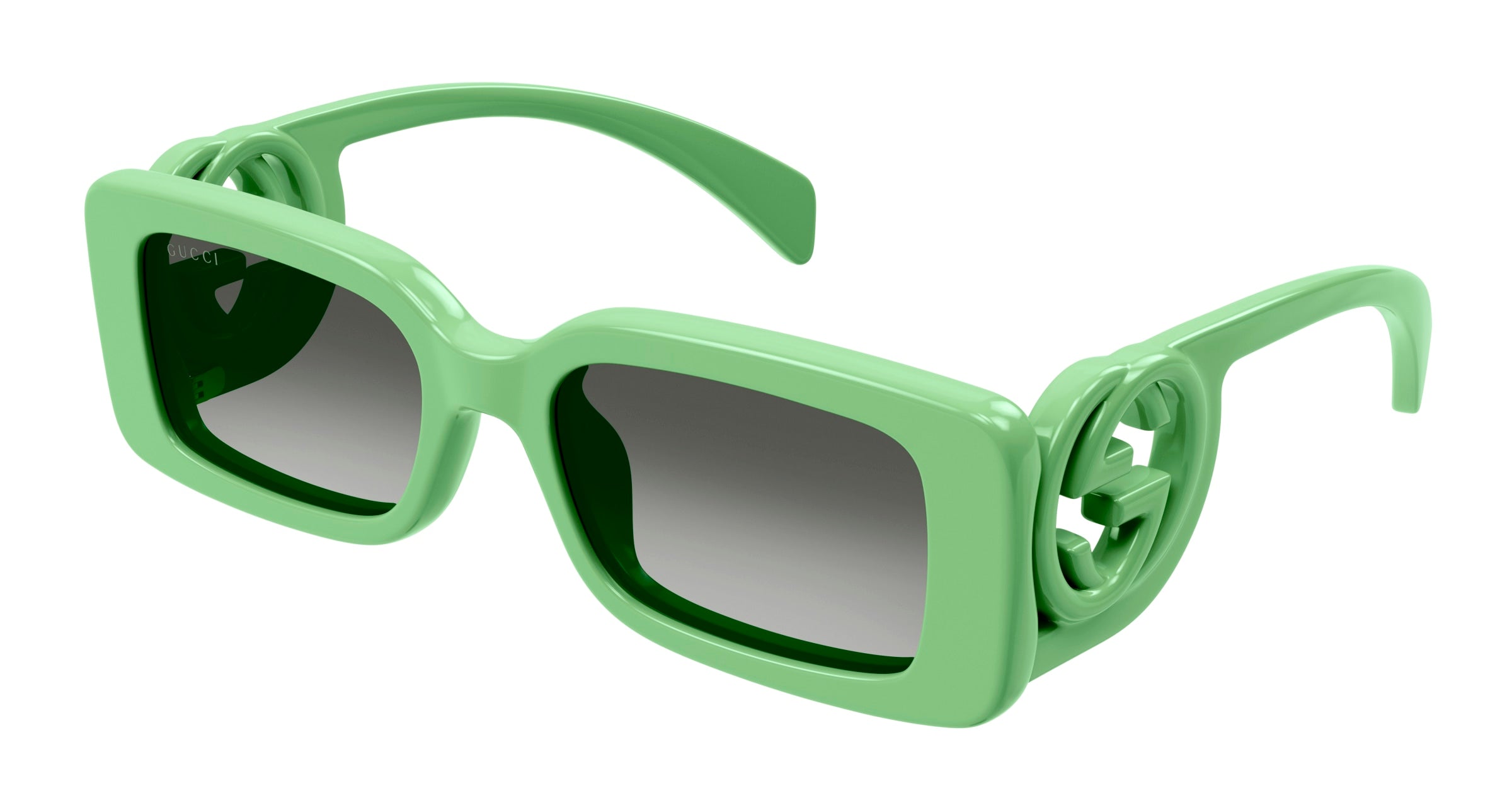 Gucci Donna GG1325S 004 Occhiali da sole Plastica Verde Verde Squadrata Sfumato Gucci Donna GG1325S 004 Occhiali da sole Plastica Verde Verde Squadrata Sfumato