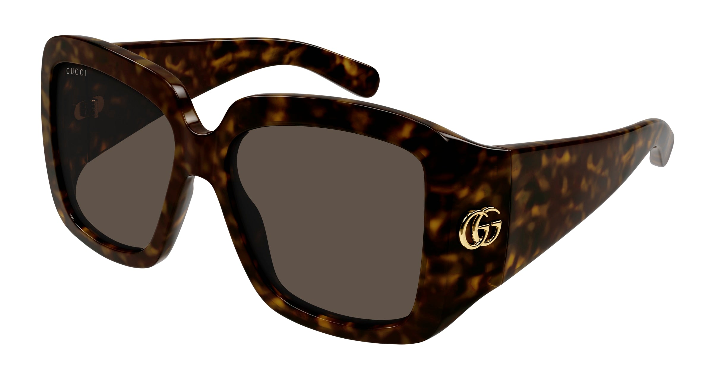 Gucci Donna GG1402SA 002 Occhiali da sole Iniettato Havana Marrone Squadrata Normale