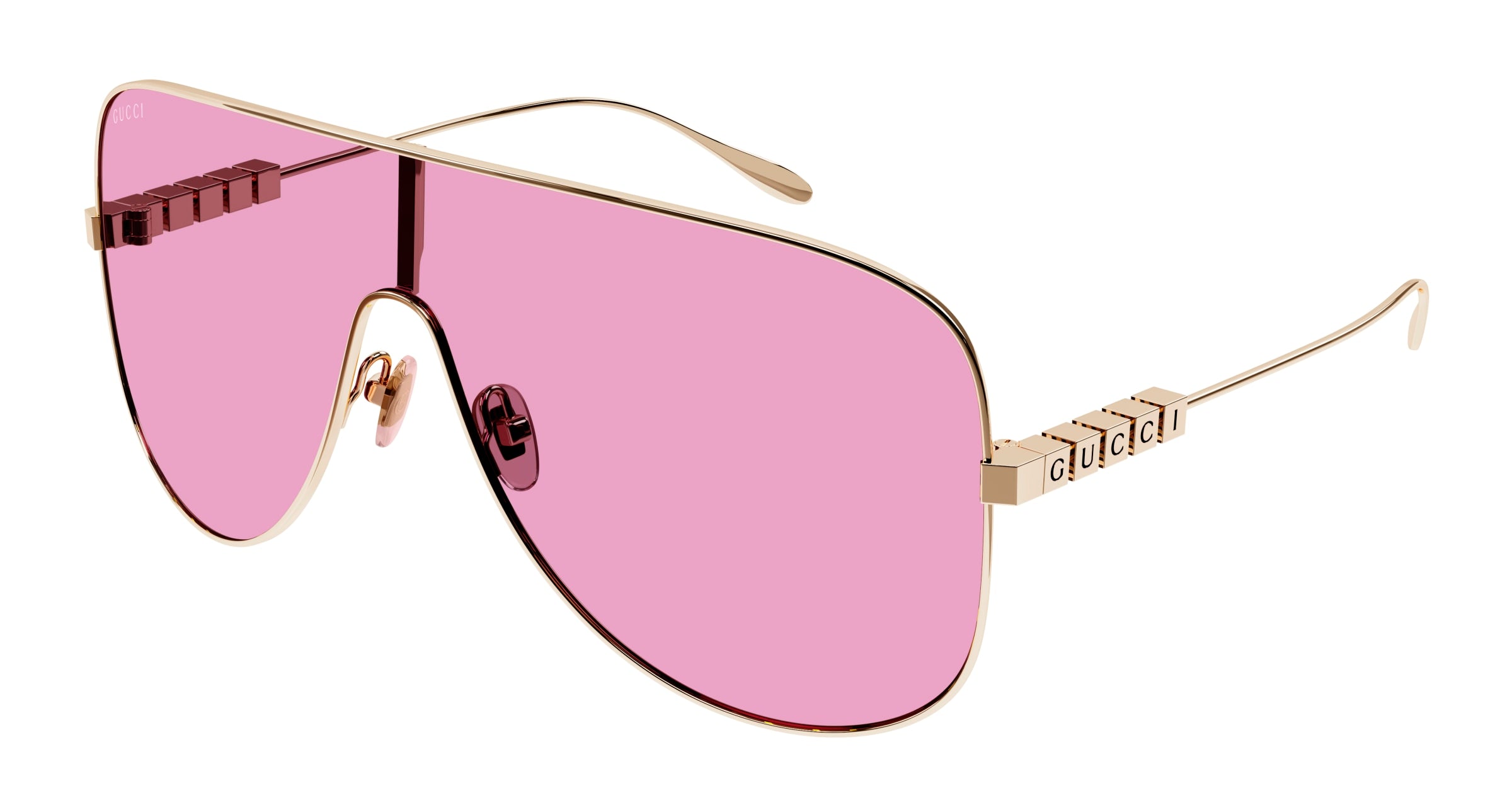 Gucci Donna GG1436S 004 Occhiali da sole Metallo Oro Rosa Maschera Normale Gucci Donna GG1436S 004 Occhiali da sole Metallo Oro Rosa Maschera Normale