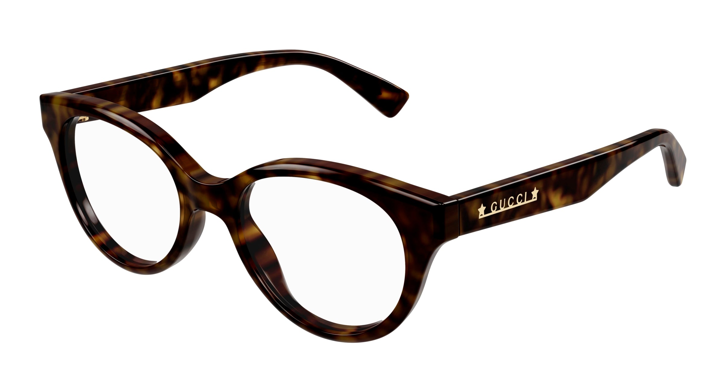 Gucci Donna GG1590O 005 Montature da vista Acetato Havana Trasparente Rotonda Gucci Donna GG1590O 005 Montature da vista Acetato Havana Trasparente Rotonda