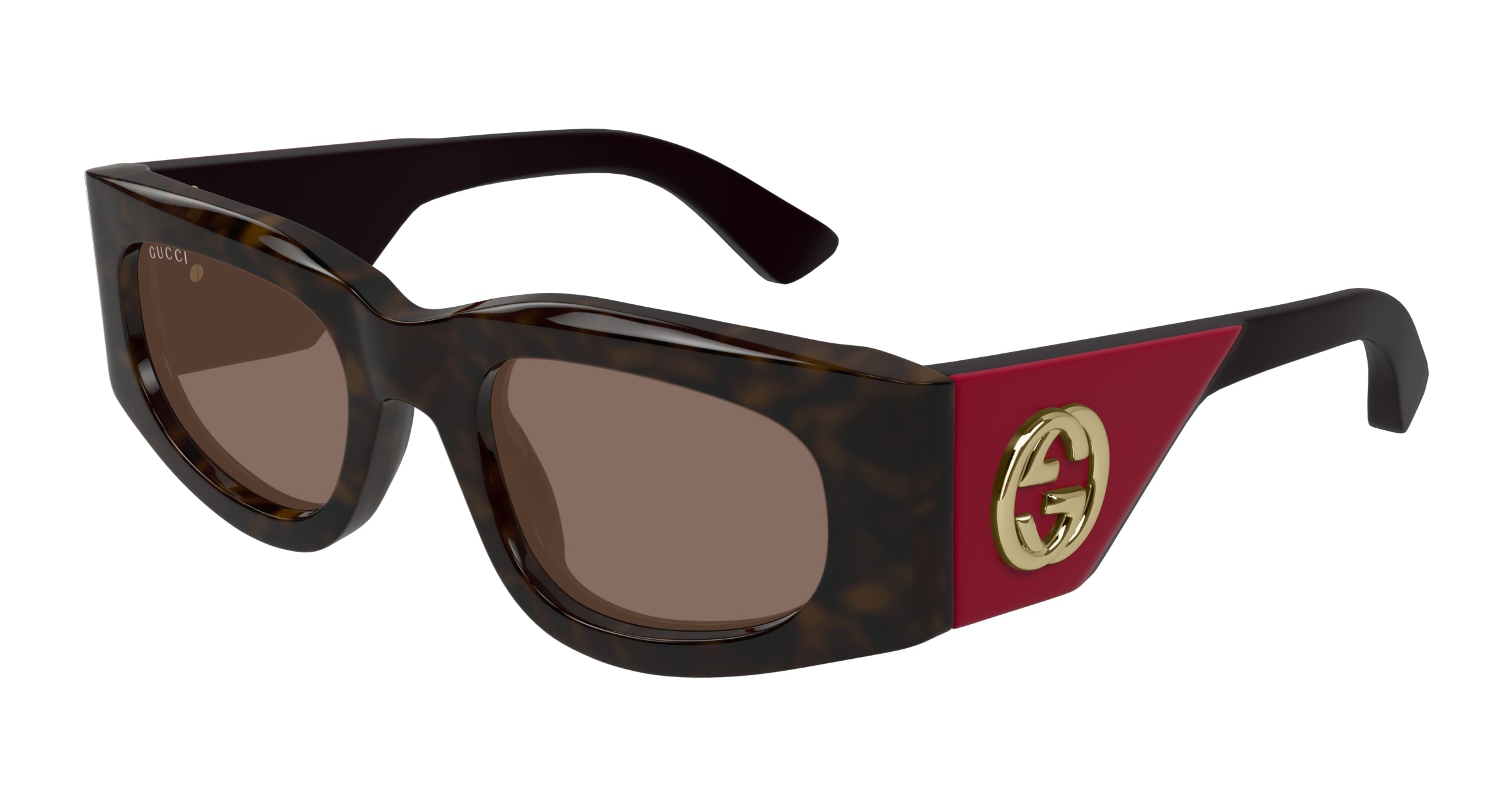 Gucci Donna GG1664S 004 Occhiali da sole Acetato Havana Marrone Squadrata