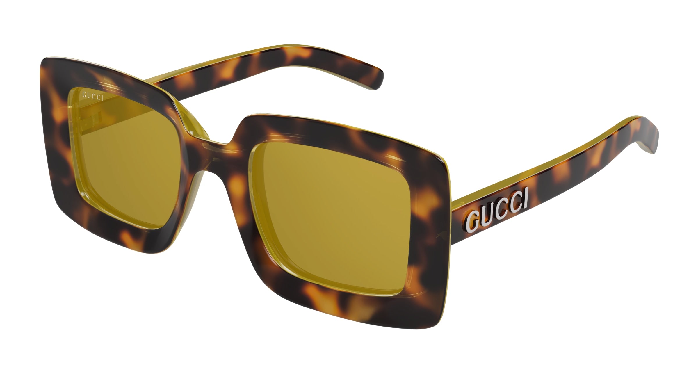 Gucci Donna GG1718S 002 Occhiali da sole Iniettato Havana Marrone Squadrata