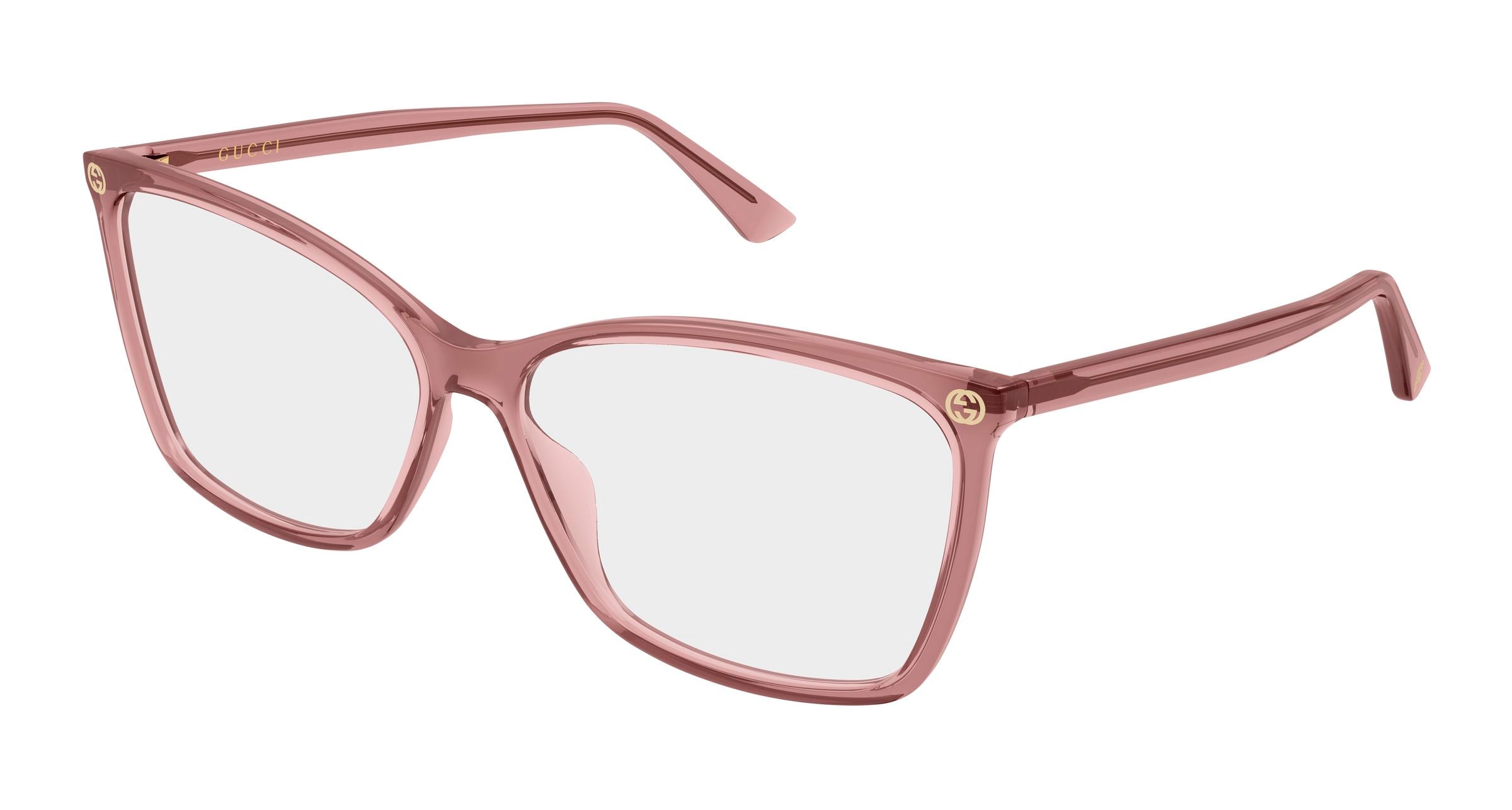 Gucci Donna Gucci GG0025O 023 Montature da vista Acetato Rosa Trasparente Cat Eye