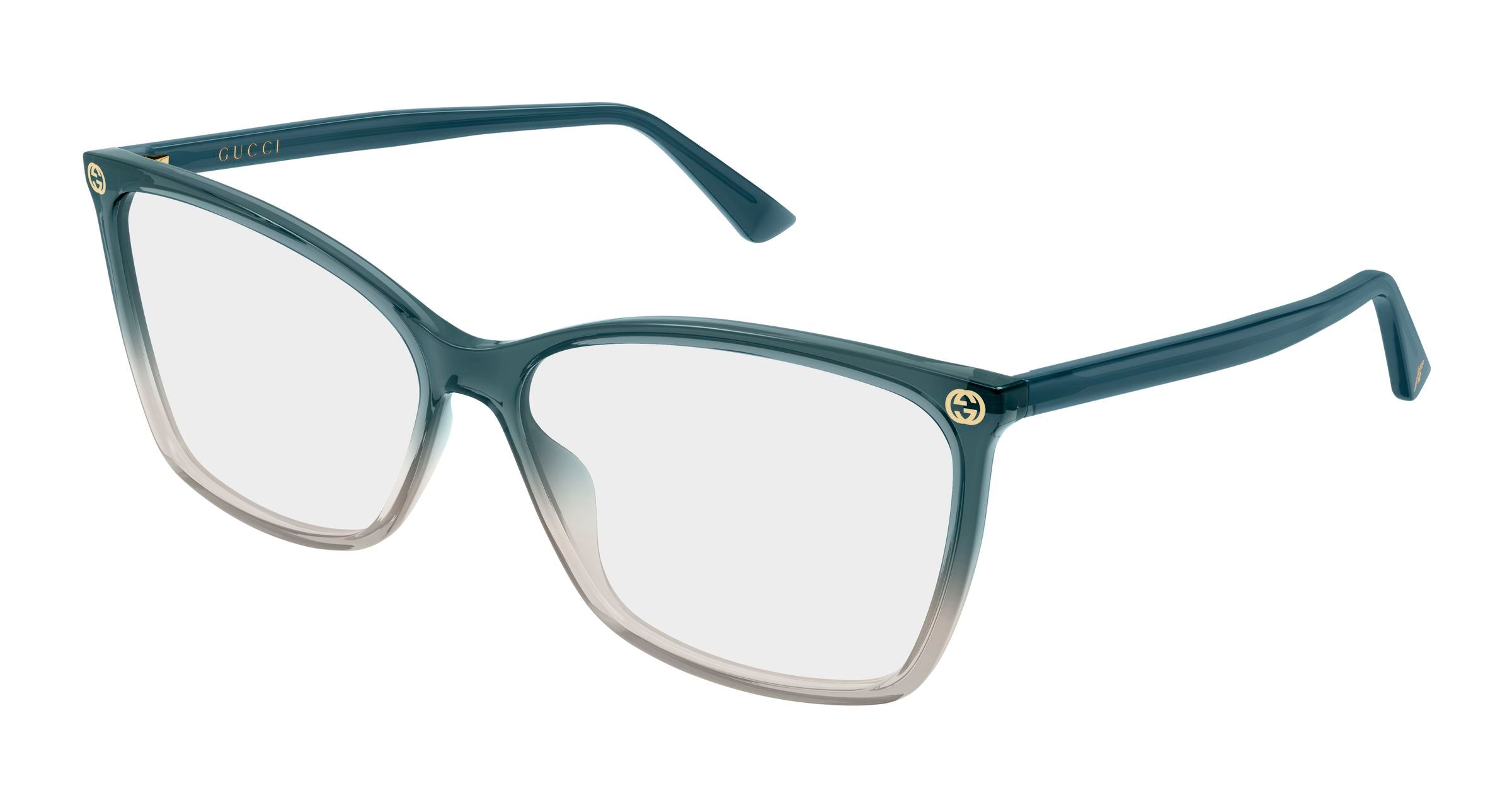 Gucci Donna Gucci GG0025O 024 Montature da vista Acetato Grigio Trasparente Cat Eye