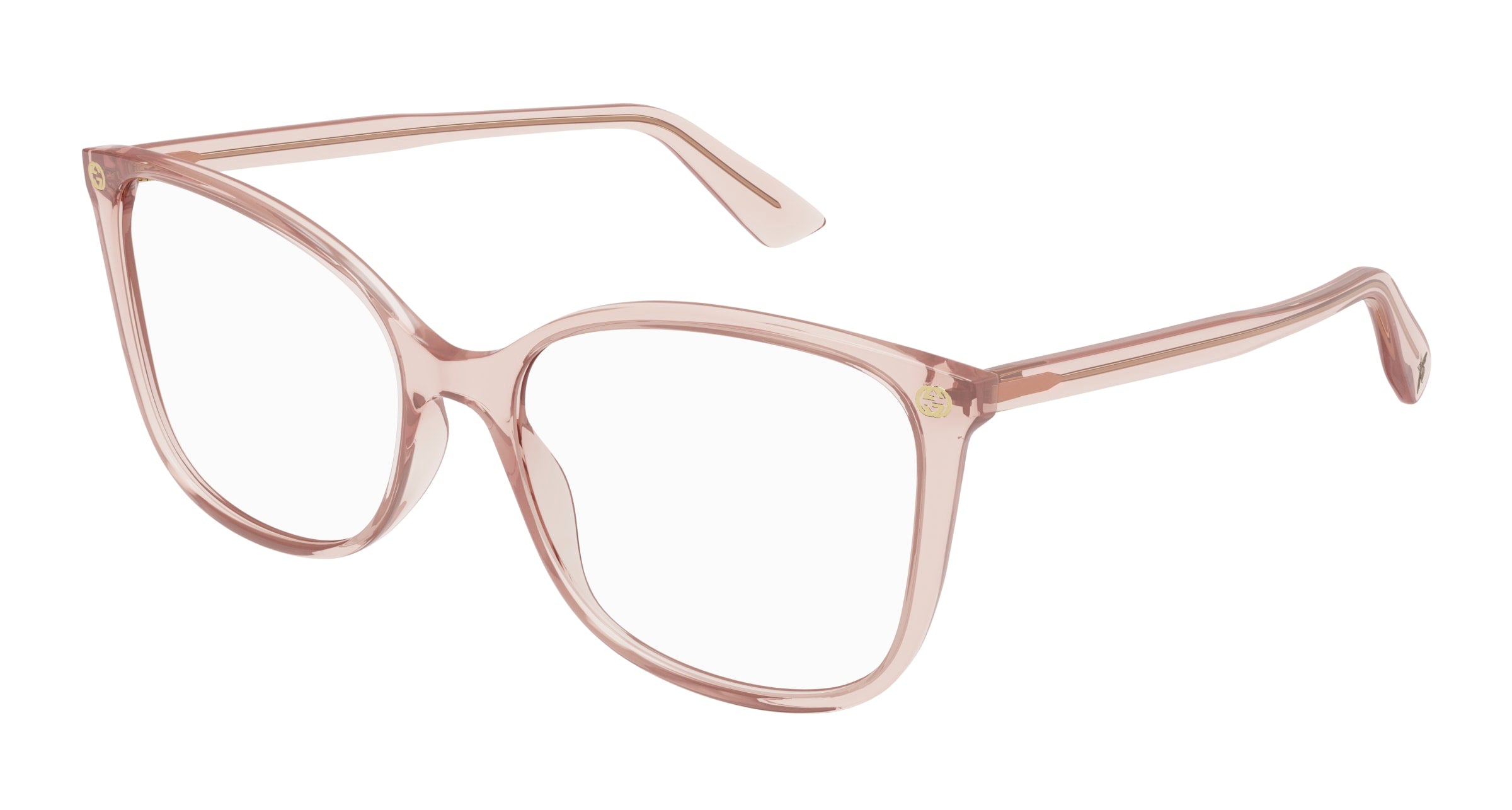 Gucci Donna Gucci GG0026O 013 Montature da vista Rosa Trasparente Cat Eye Gucci Donna Gucci GG0026O 013 Montature da vista Rosa Trasparente Cat Eye