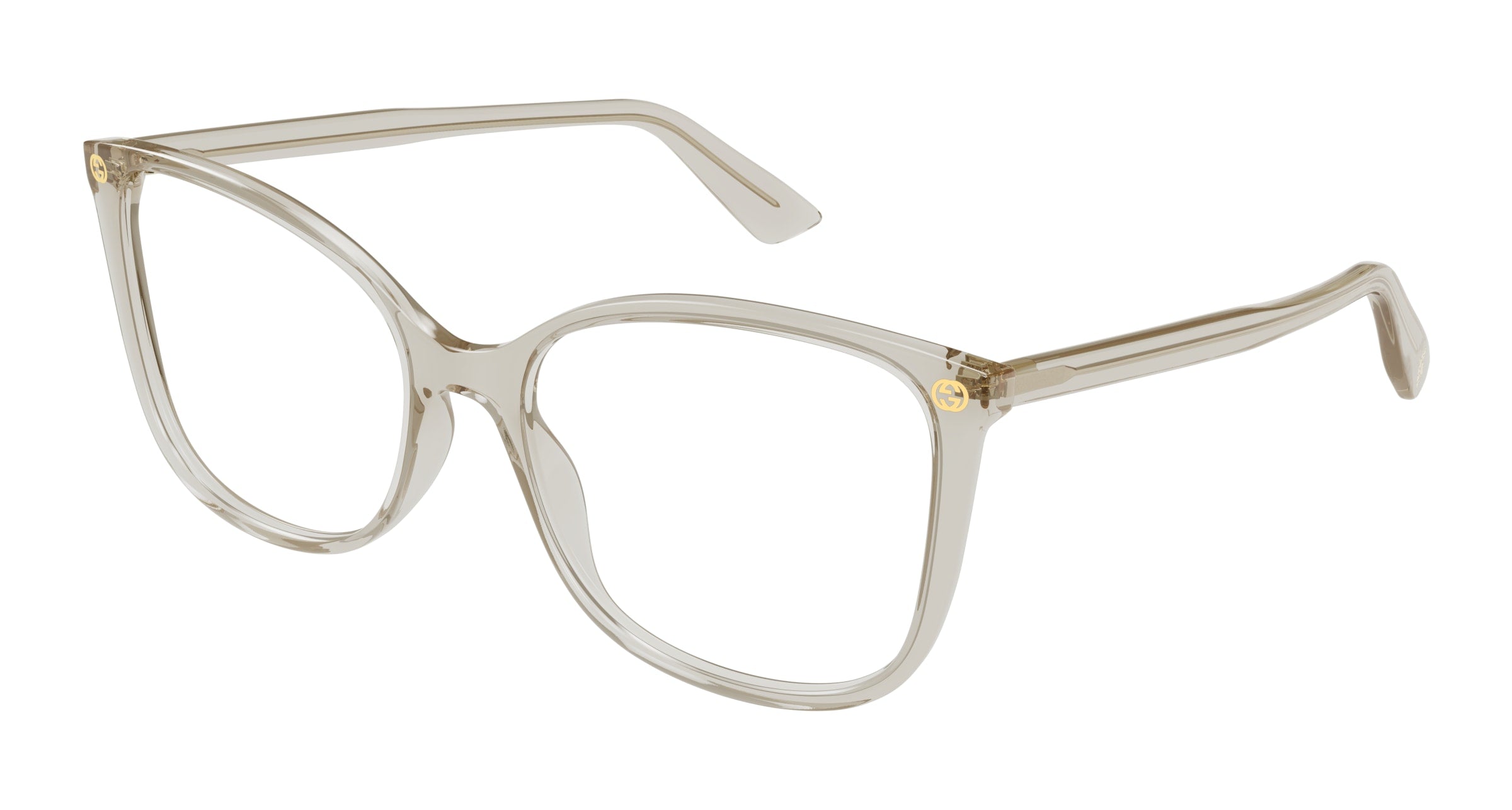 Gucci Donna Gucci GG0026O 016 Montature da vista Acetato Giallo Trasparente Cat Eye Gucci Donna Gucci GG0026O 016 Montature da vista Acetato Giallo Trasparente Cat Eye