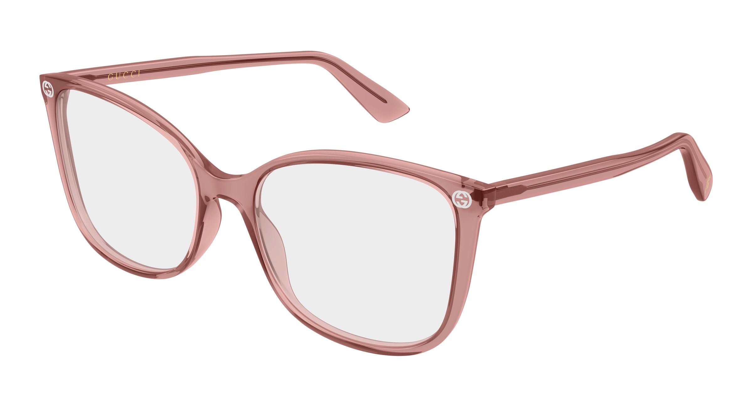 Gucci Donna Gucci GG0026O 029 Montature da vista Acetato Rosa Trasparente Cat Eye