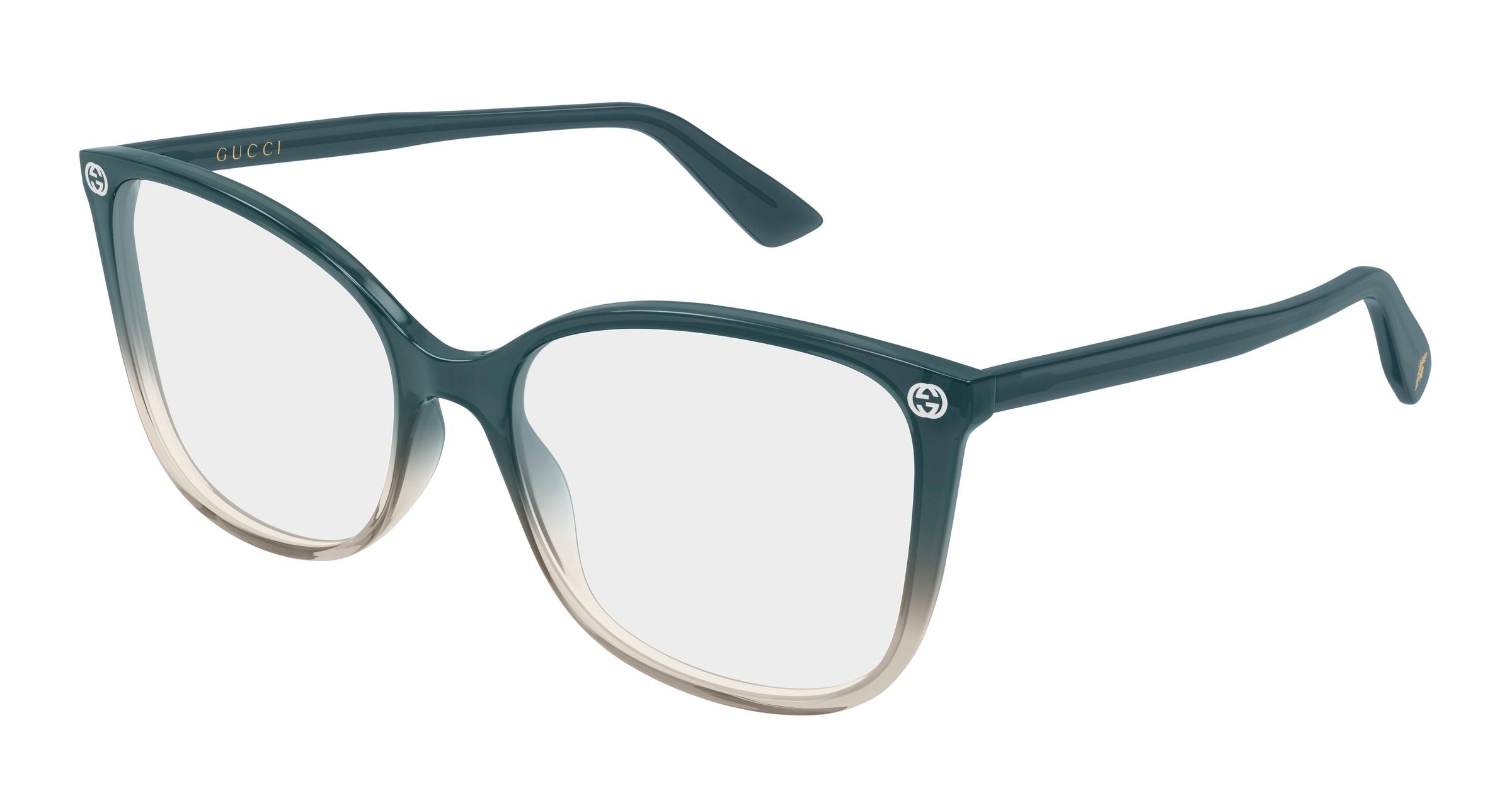 Gucci Donna Gucci GG0026O 030 Montature da vista Acetato Grigio Trasparente Cat Eye