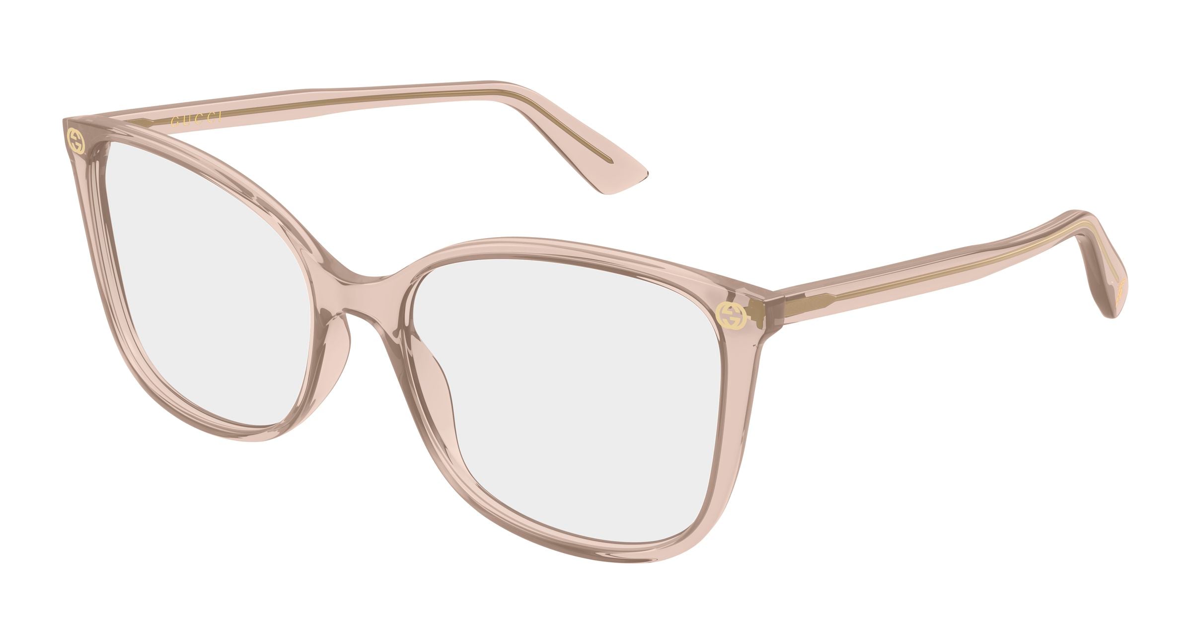 Gucci Donna Gucci GG0026O 032 Montature da vista Acetato Rosa Trasparente Cat Eye