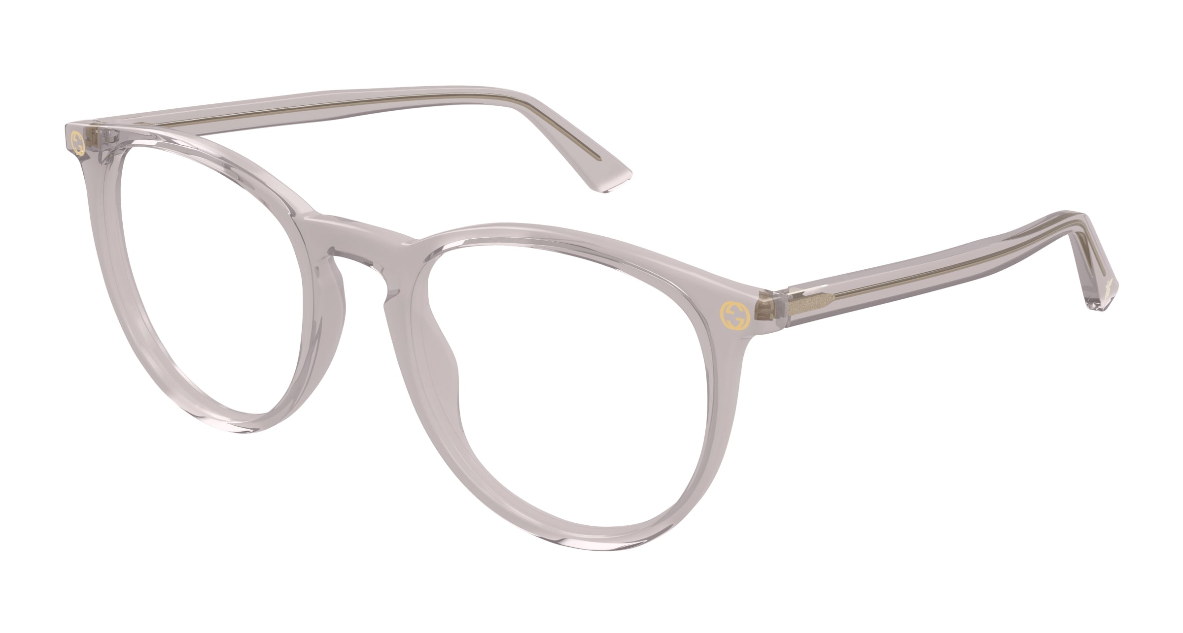 Gucci Donna Gucci GG0027O 011 Montature da vista Acetato Grigio Trasparente Rotonda Gucci Donna Gucci GG0027O 011 Montature da vista Acetato Grigio Trasparente Rotonda