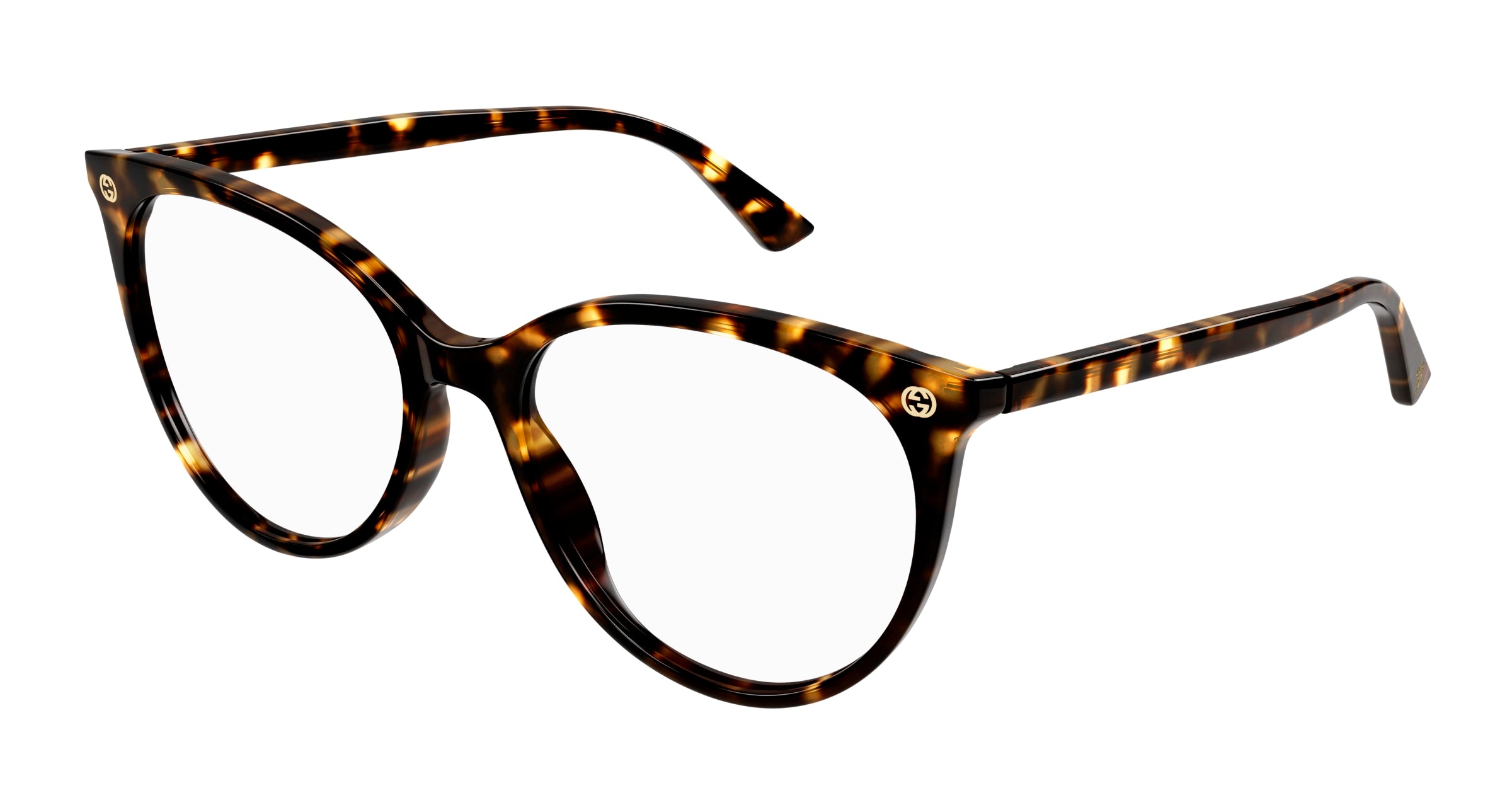 Gucci Donna Gucci GG0093O 002 Montature da vista Plastica Havana Trasparente Rotonda Gucci Donna Gucci GG0093O 002 Montature da vista Plastica Havana Trasparente Rotonda