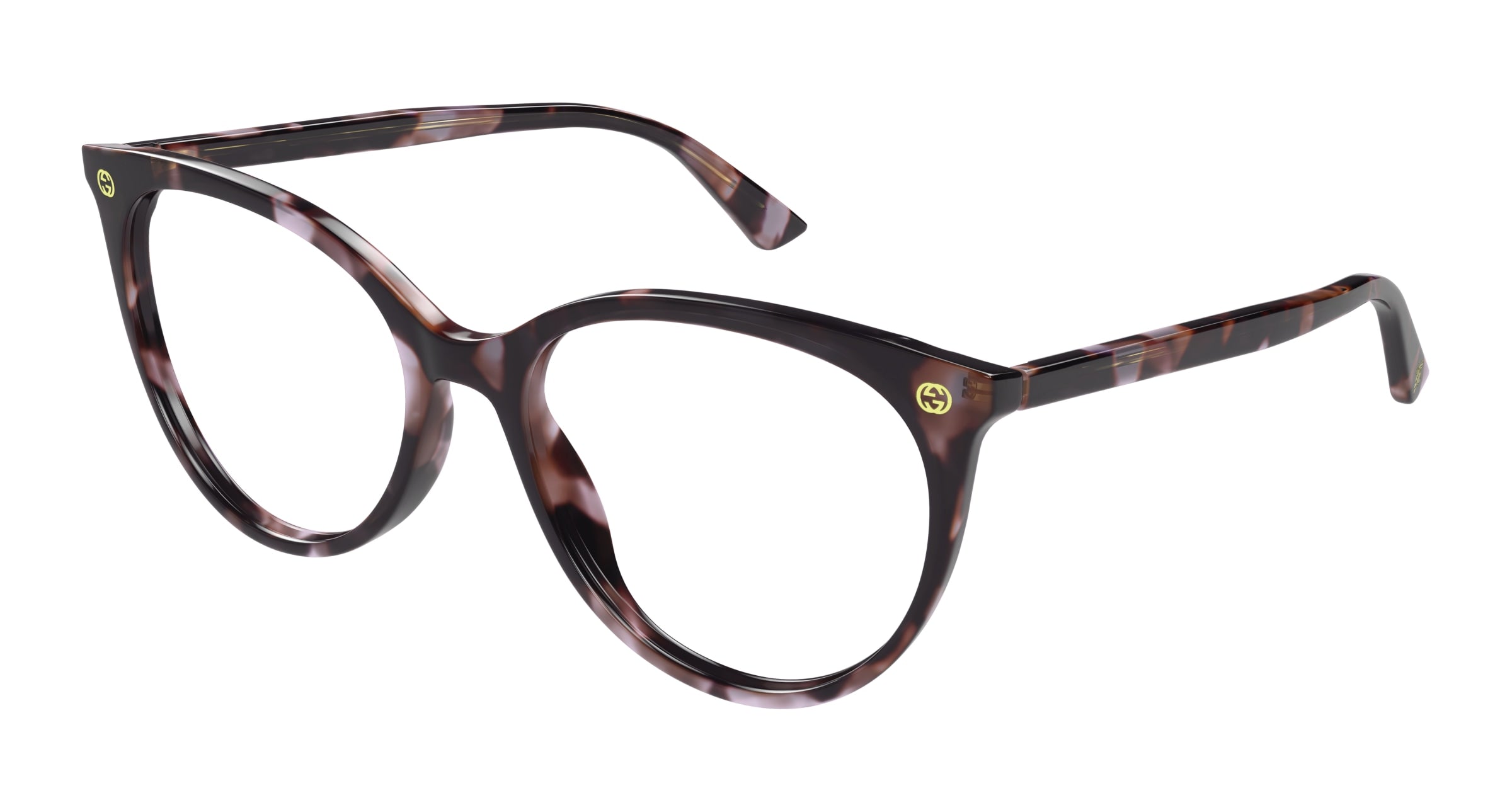 Gucci Donna Gucci GG0093O 009 Montature da vista Acetato Havana Trasparente Rotonda Gucci Donna Gucci GG0093O 009 Montature da vista Acetato Havana Trasparente Rotonda