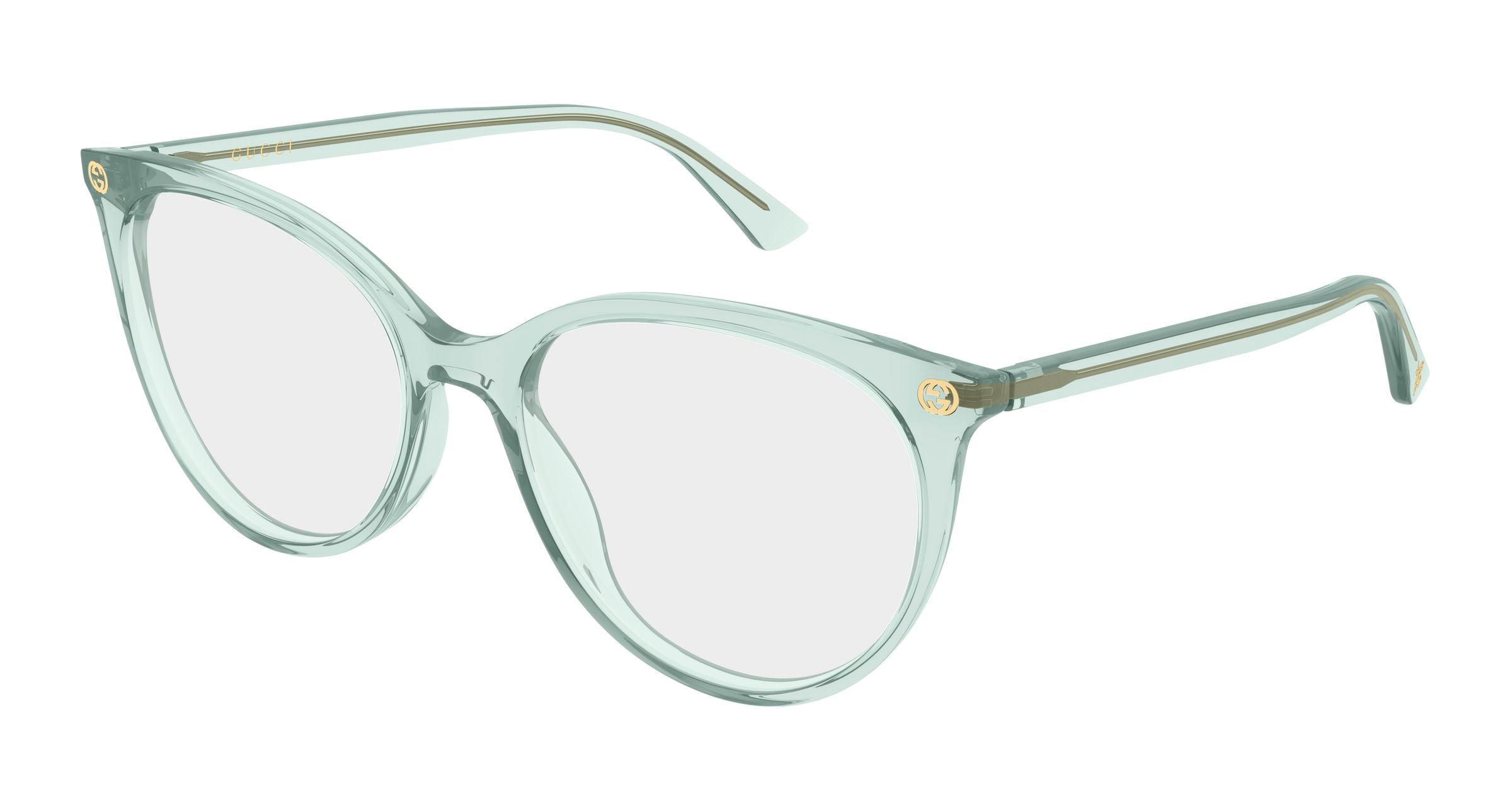 Gucci Donna Gucci GG0093O 011 Montature da vista Acetato Verde Trasparente Rotonda Gucci Donna Gucci GG0093O 011 Montature da vista Acetato Verde Trasparente Rotonda