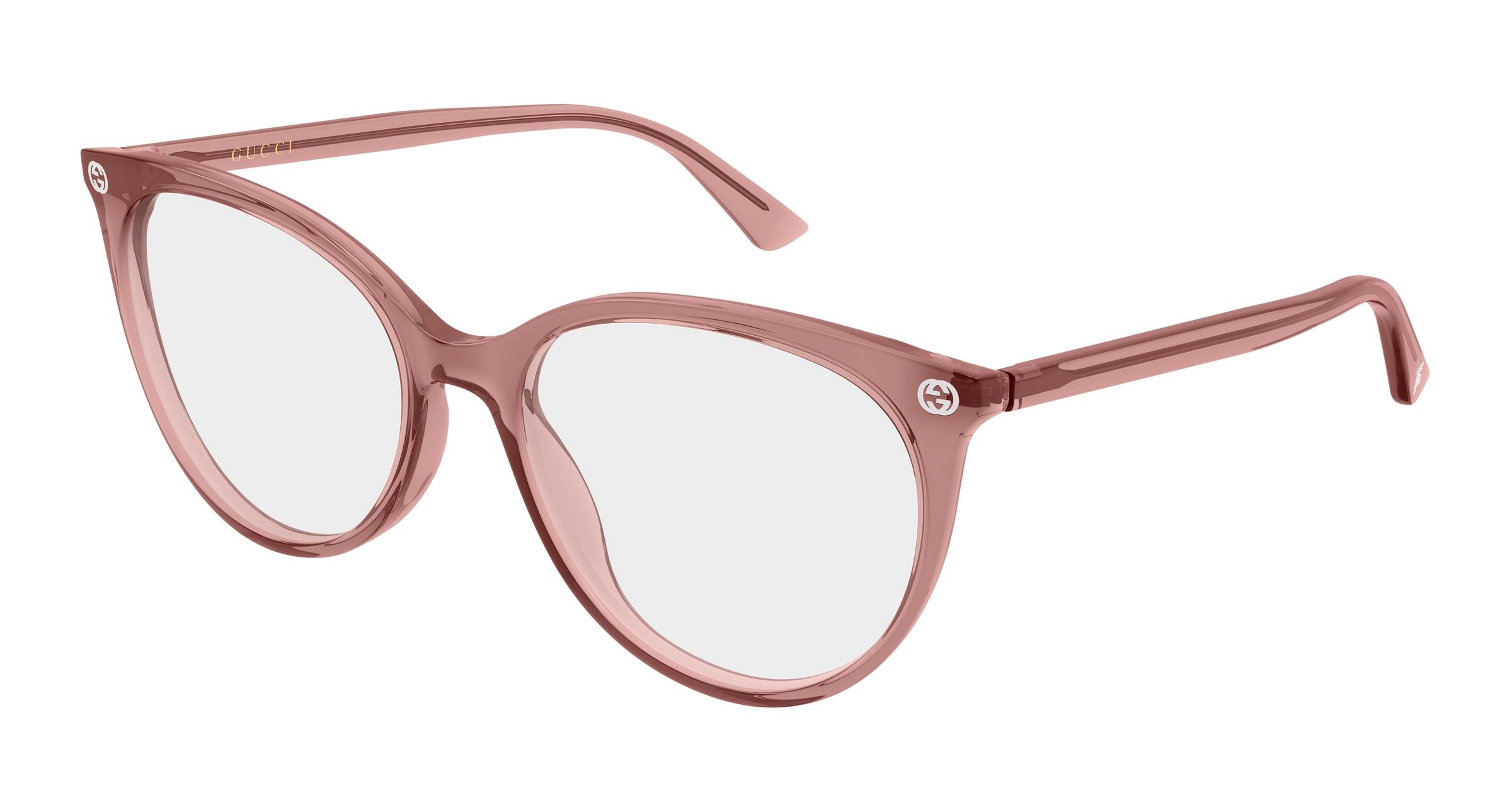 Gucci Donna Gucci GG0093O 012 Montature da vista Acetato Rosa Trasparente Rotonda Gucci Donna Gucci GG0093O 012 Montature da vista Acetato Rosa Trasparente Rotonda
