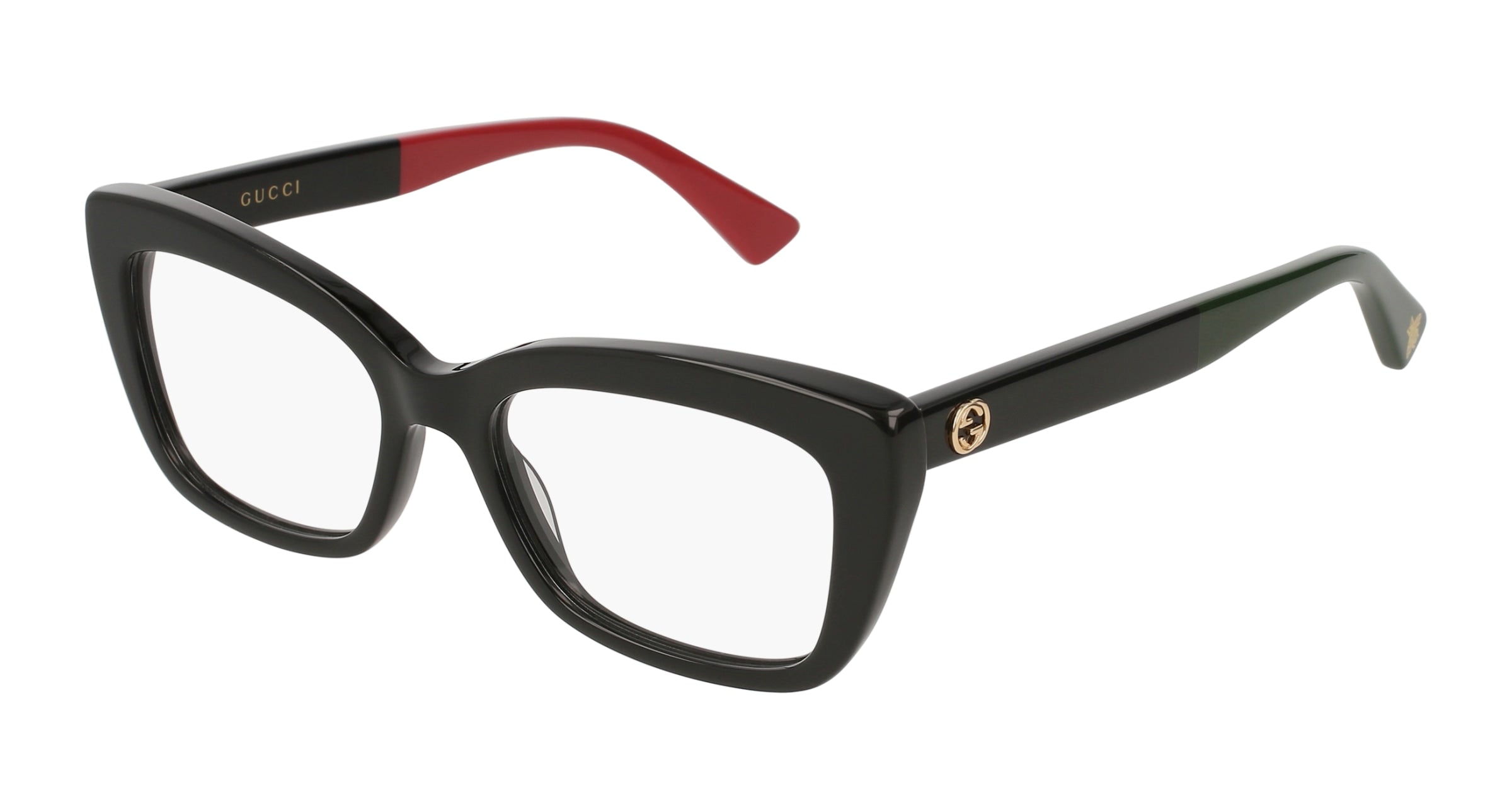 Gucci Donna Gucci GG0165ON 003 Montature da vista Acetato Nero Cat Eye
