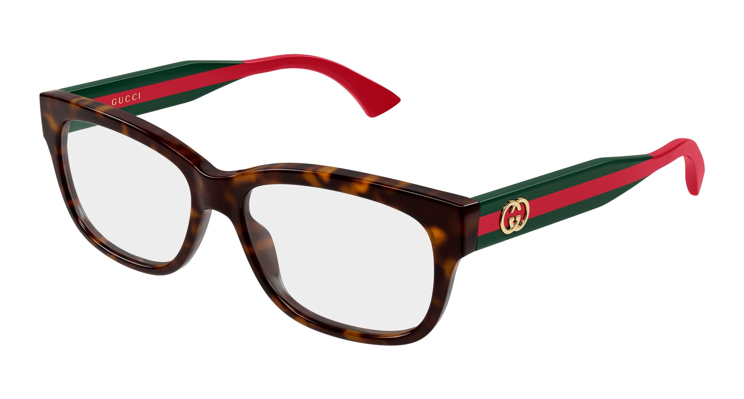 Gucci Donna Gucci GG0278ON 002 Montature da vista Acetato Havana Trasparente Cat Eye Gucci Donna Gucci GG0278ON 002 Montature da vista Acetato Havana Trasparente Cat Eye