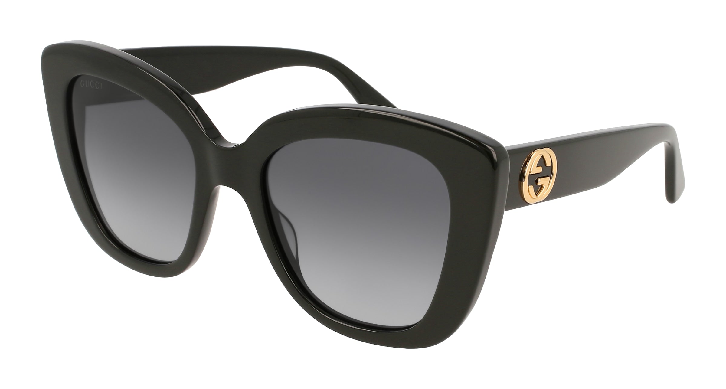 Gucci Donna Gucci GG0327S 001 Occhiali da sole Acetato Nero Grigio Cat Eye Normale Sfumato Gucci Donna Gucci GG0327S 001 Occhiali da sole Acetato Nero Grigio Cat Eye Normale Sfumato