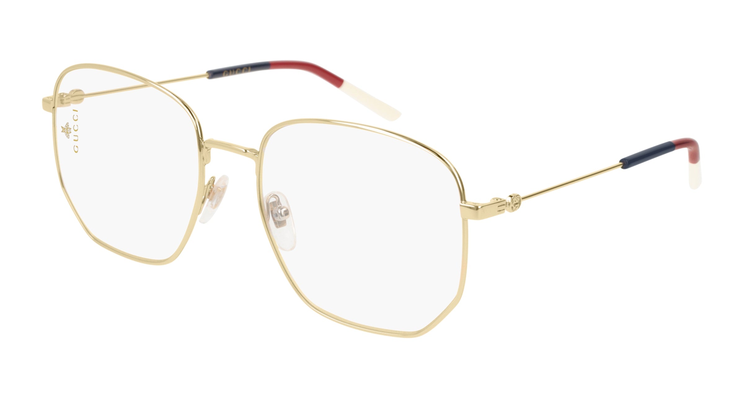 Gucci Donna Gucci GG0396O 002 Montature da vista Metallo Oro Trasparente Squadrata