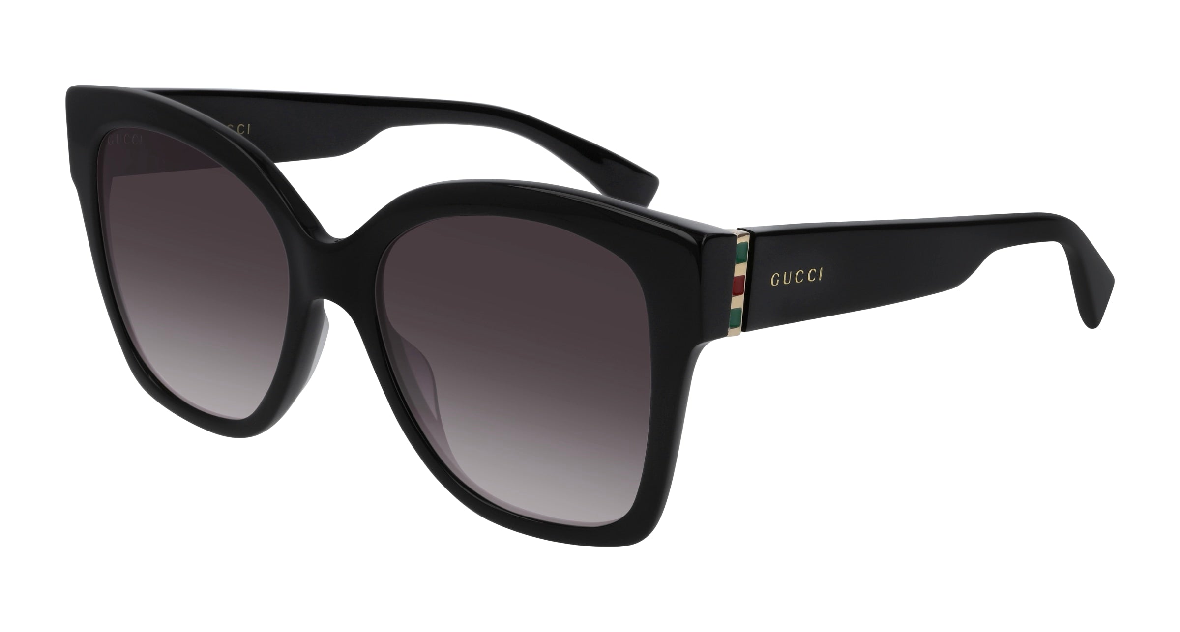 Gucci Donna Gucci GG0459S 001 Occhiali da sole Plastica Nero Grigio Squadrata Normale