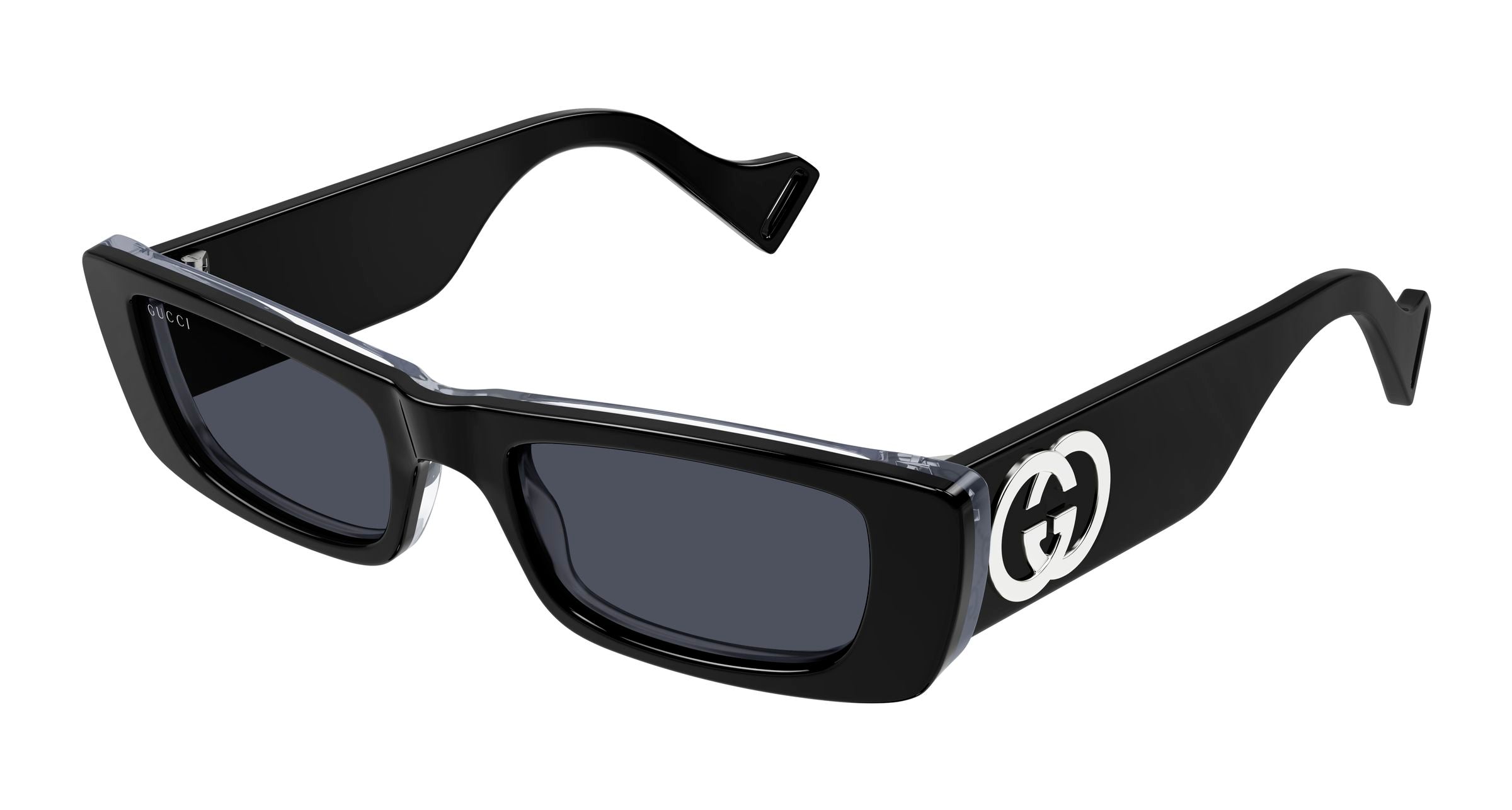 Gucci Donna Gucci GG0516S 018 Occhiali da sole Acetato Nero Grigio Squadrata