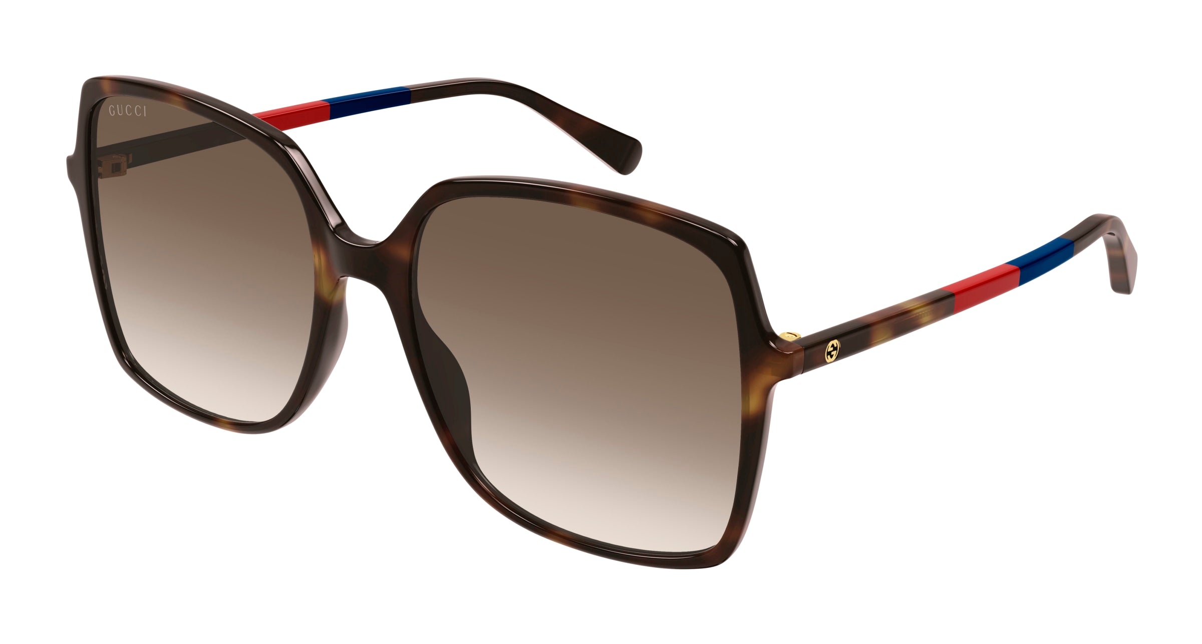 Gucci Donna Gucci GG0544S 008 Occhiali da sole Acetato Havana Marrone Squadrata