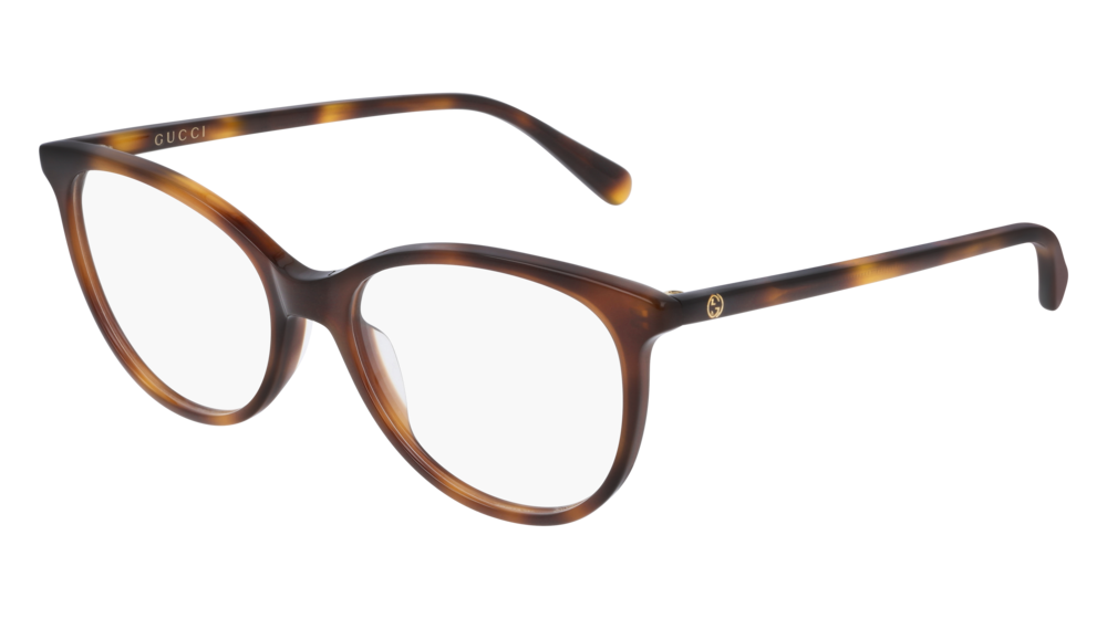 Gucci Donna Gucci GG0550O 006 Montature da vista Acetato Havana Trasparente Cat Eye Gucci Donna Gucci GG0550O 006 Montature da vista Acetato Havana Trasparente Cat Eye