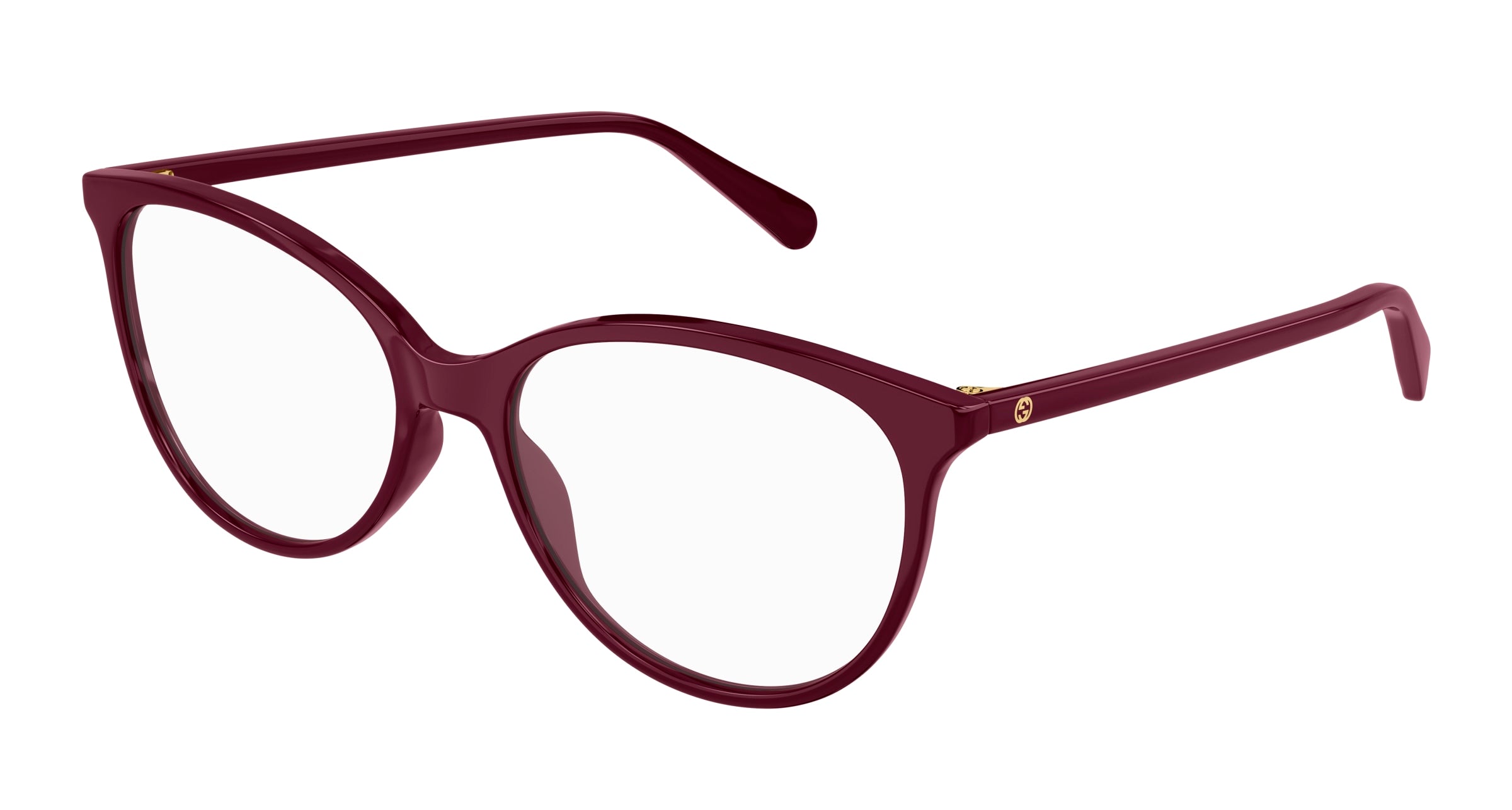 Gucci Donna Gucci GG0550O 011 Montature da vista Bordeaux Trasparente Cat Eye Gucci Donna Gucci GG0550O 011 Montature da vista Bordeaux Trasparente Cat Eye