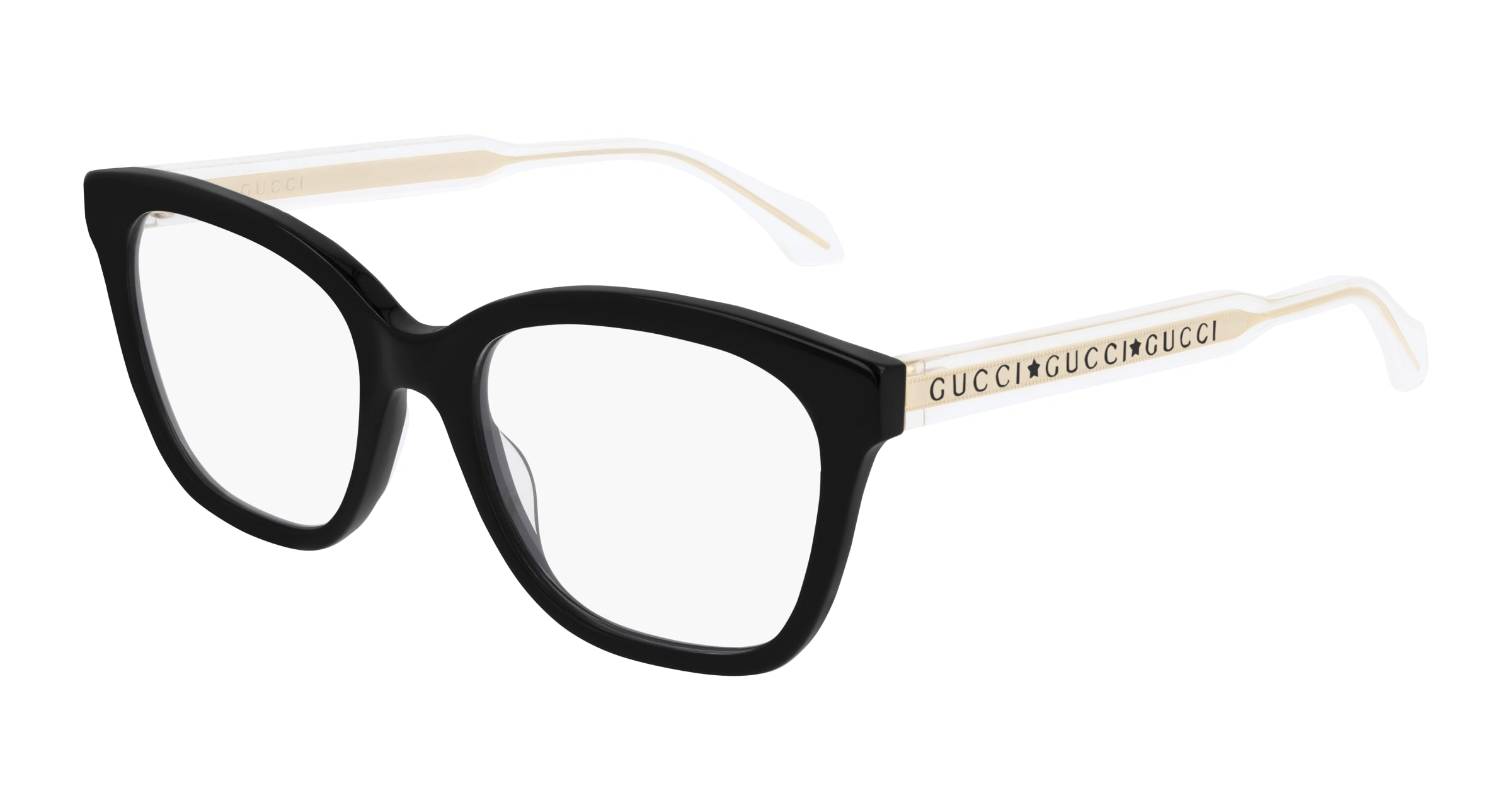 Gucci Donna Gucci GG0566ON 001 Montature da vista Acetato Nero Cat Eye Gucci Donna Gucci GG0566ON 001 Montature da vista Acetato Nero Cat Eye
