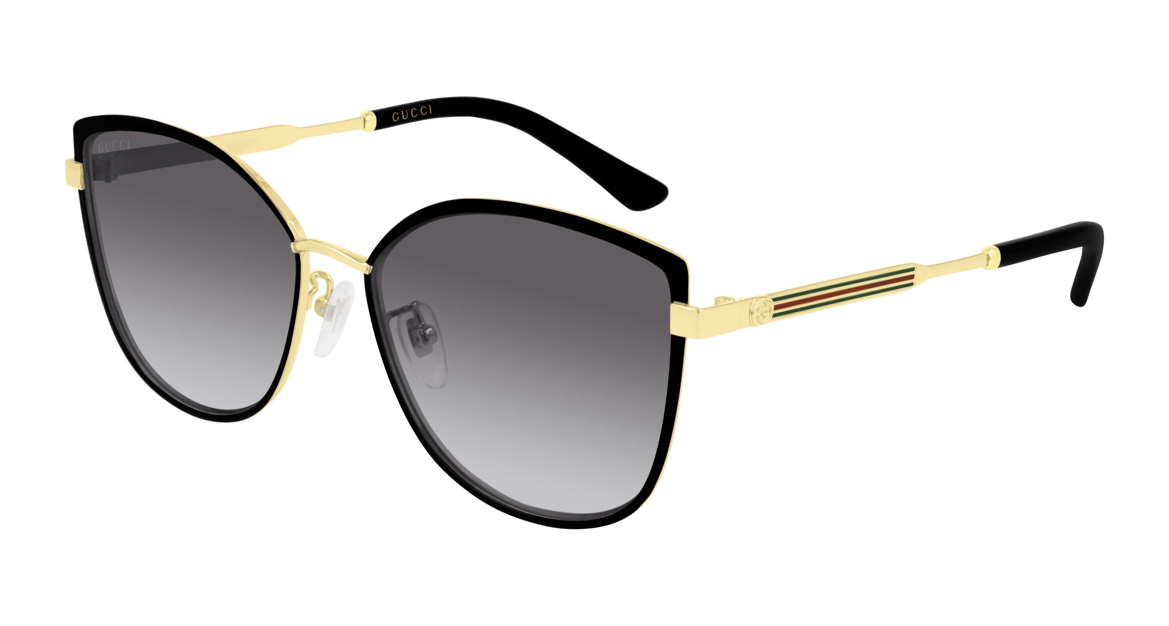 Gucci Donna Gucci GG0589SK 001 Occhiali da sole Metallo Nero Grigio Cat Eye Normale Sfumato Gucci Donna Gucci GG0589SK 001 Occhiali da sole Metallo Nero Grigio Cat Eye Normale Sfumato
