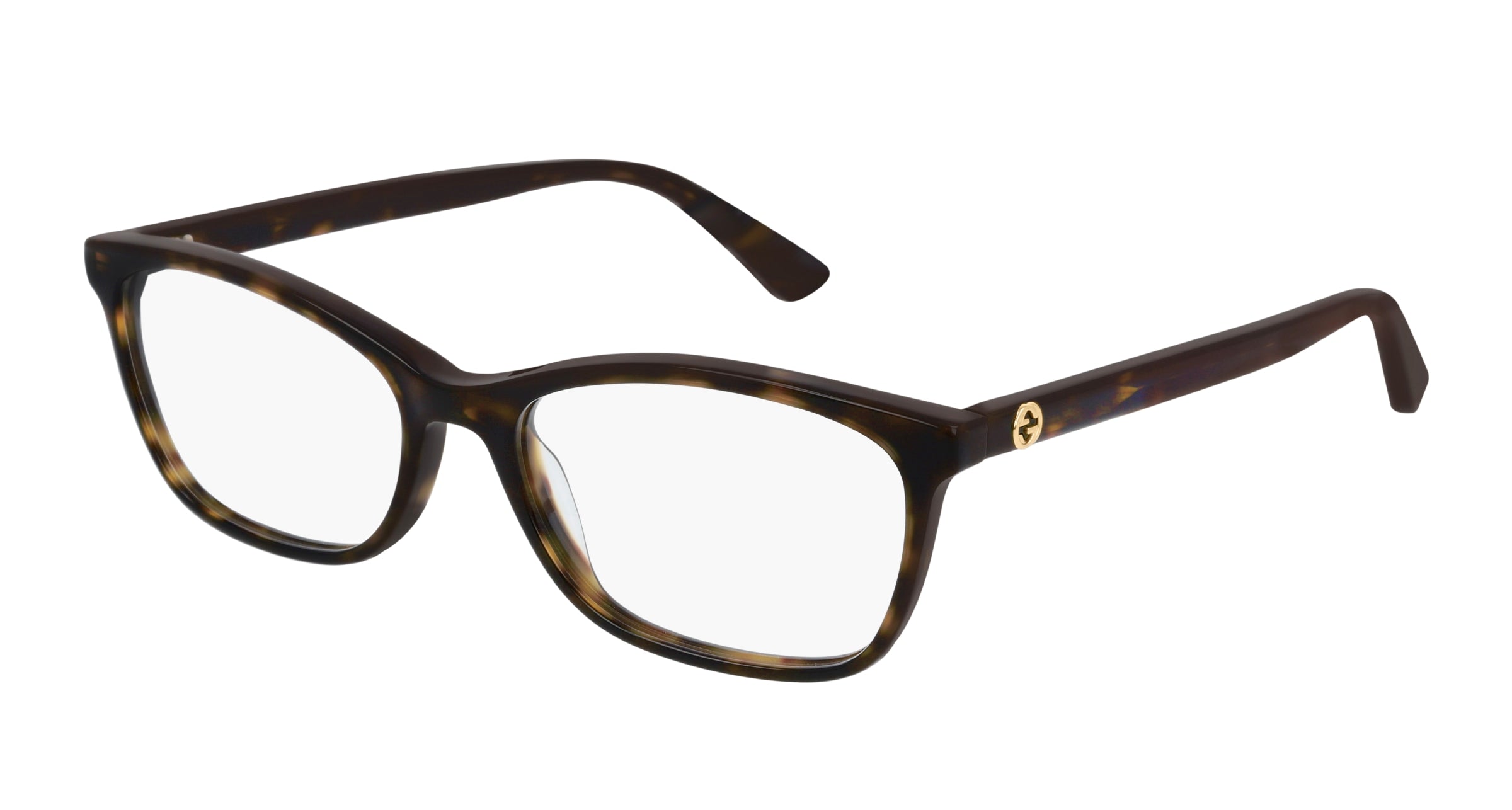 Gucci Donna Gucci GG0613O 002 Montature da vista Acetato Havana Squadrata Gucci Donna Gucci GG0613O 002 Montature da vista Acetato Havana Squadrata