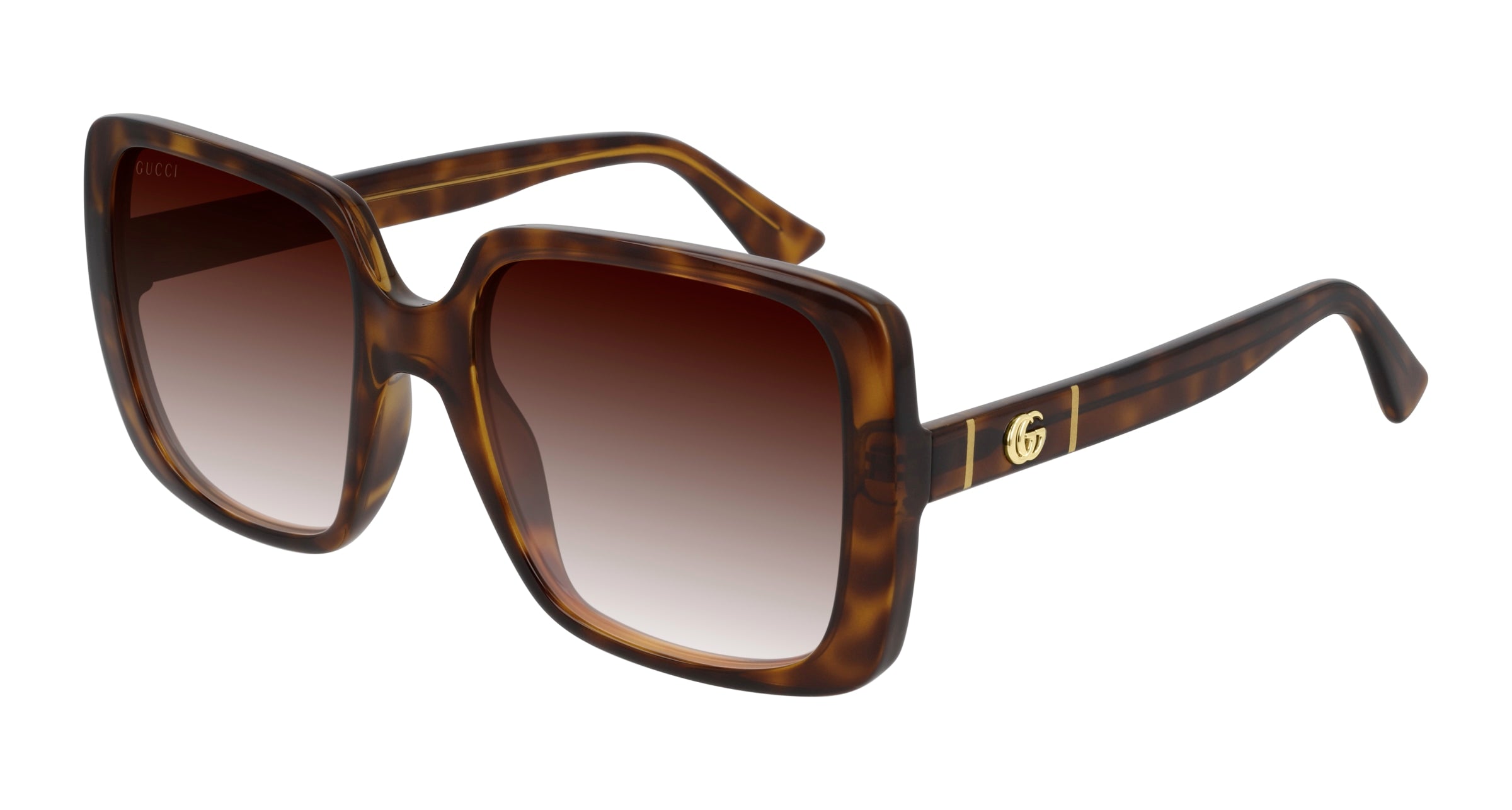 Gucci Donna Gucci GG0632S 002 Occhiali da sole Iniettato Havana Marrone Squadrata Normale Sfumato Gucci Donna Gucci GG0632S 002 Occhiali da sole Iniettato Havana Marrone Squadrata Normale Sfumato