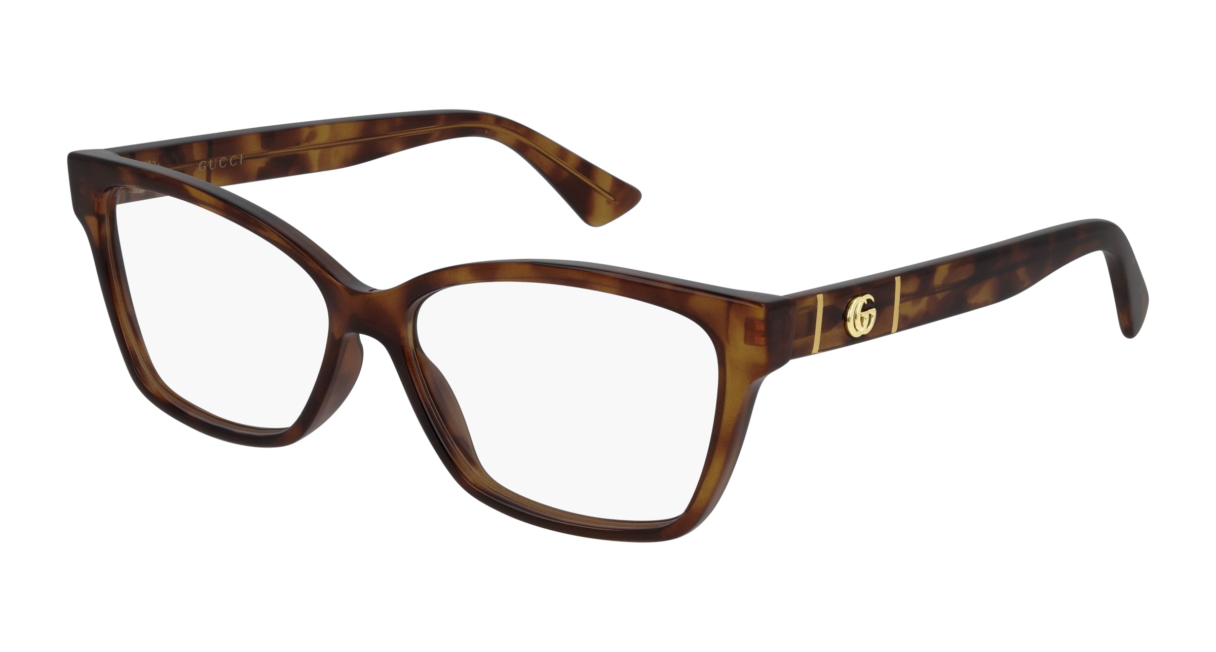 Gucci Donna Gucci GG0634O 002 Montature da vista Iniettato Havana Trasparente Cat Eye Gucci Donna Gucci GG0634O 002 Montature da vista Iniettato Havana Trasparente Cat Eye