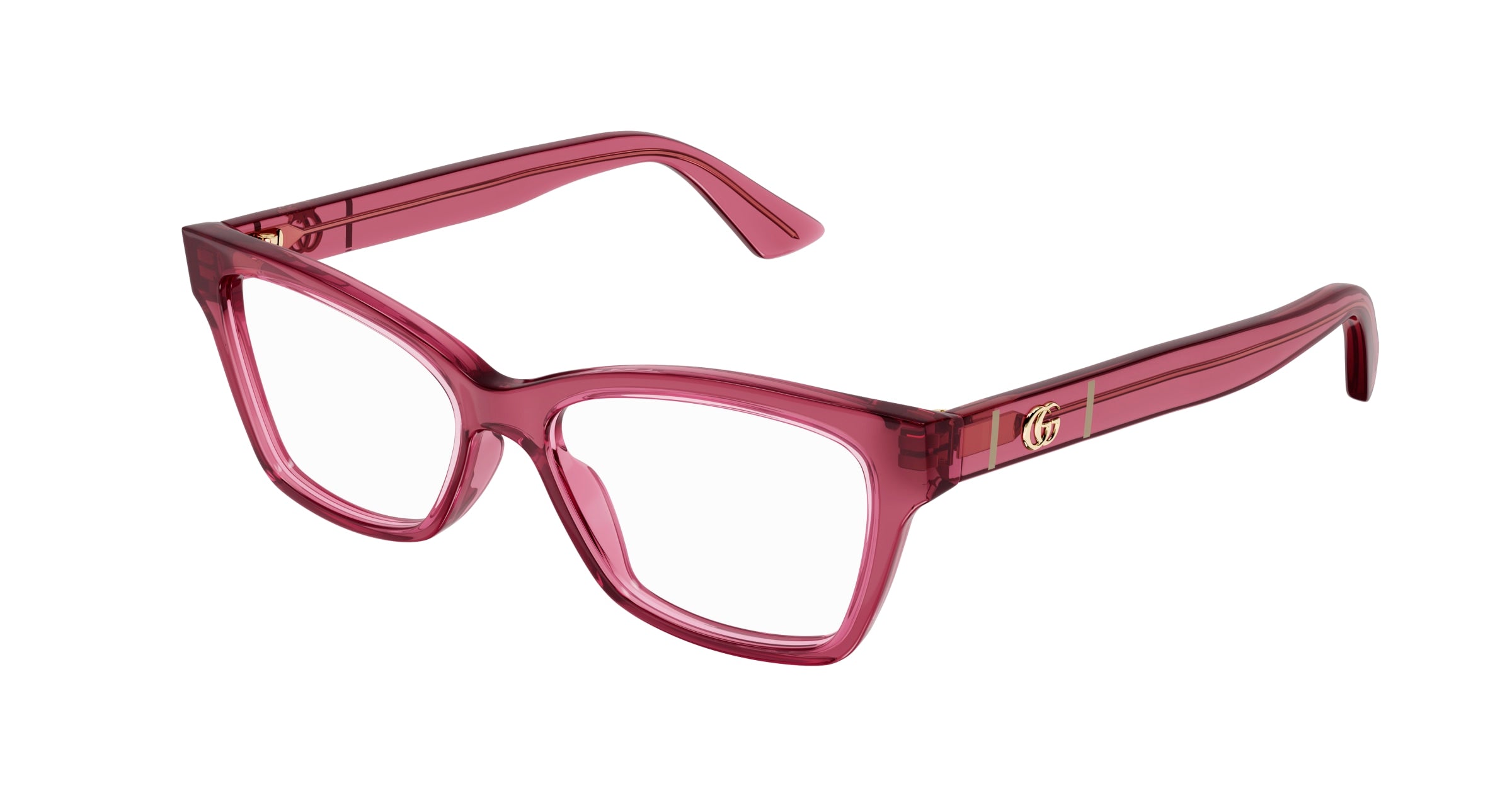 Gucci Donna Gucci GG0634O 010 Montature da vista Iniettato Bordeaux Trasparente Cat Eye Gucci Donna Gucci GG0634O 010 Montature da vista Iniettato Bordeaux Trasparente Cat Eye