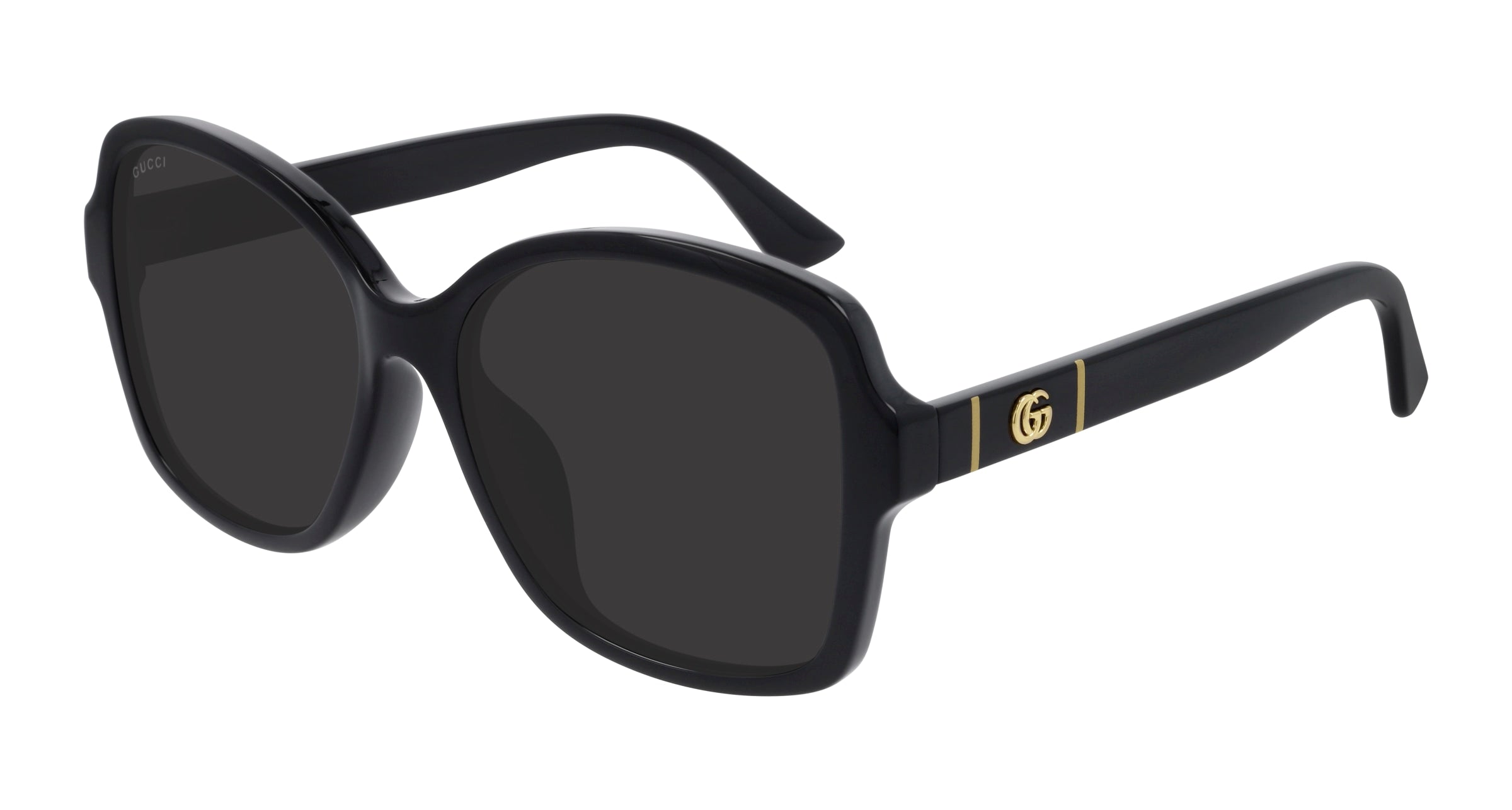 Gucci Donna Gucci GG0765SA 002 Occhiali da sole Acetato Nero Grigio Squadrata Normale