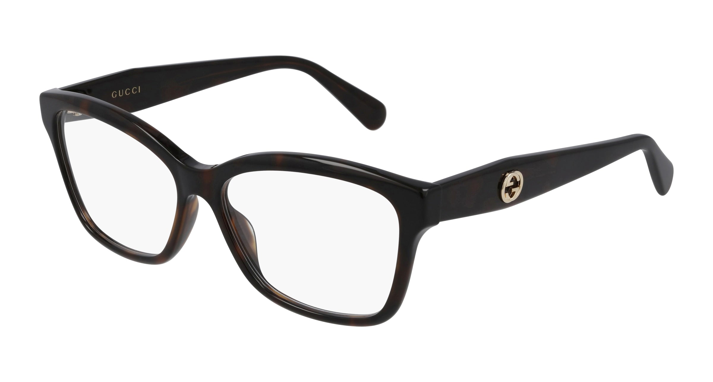 Gucci Donna Gucci GG0798O 005 Montature da vista Acetato Havana Squadrata