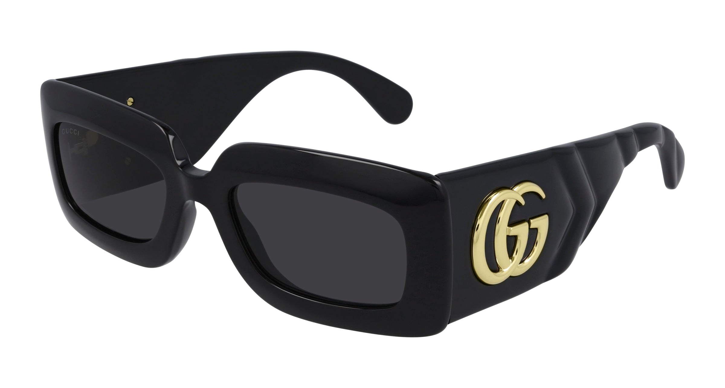 Gucci Donna Gucci GG0811S 001 Occhiali da sole Iniettato Nero Grigio Squadrata Gucci Donna Gucci GG0811S 001 Occhiali da sole Iniettato Nero Grigio Squadrata
