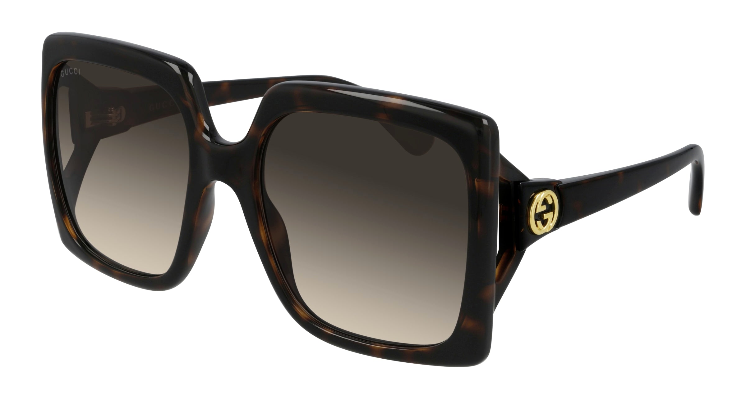 Gucci Donna Gucci GG0876S 002 Occhiali da sole Iniettato Havana Marrone Squadrata Normale Sfumato Gucci Donna Gucci GG0876S 002 Occhiali da sole Iniettato Havana Marrone Squadrata Normale Sfumato
