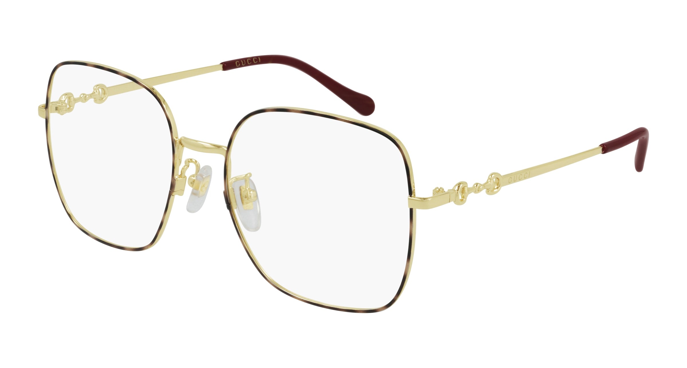 Gucci Donna Gucci GG0883OA 002 Montature da vista Metallo Oro Squadrata